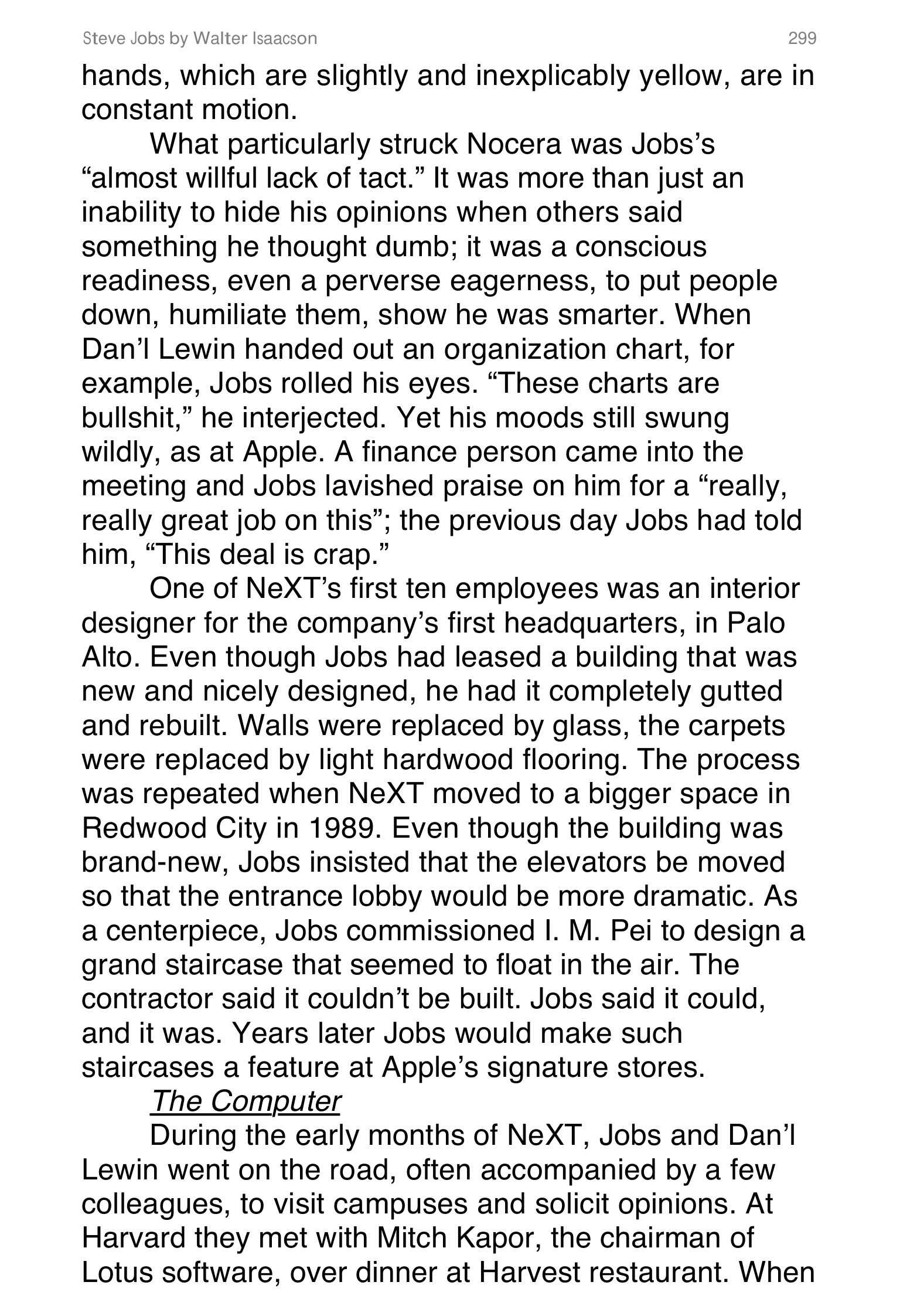 Apple Steve Jobs Biography by Walter Isaacson — page 317