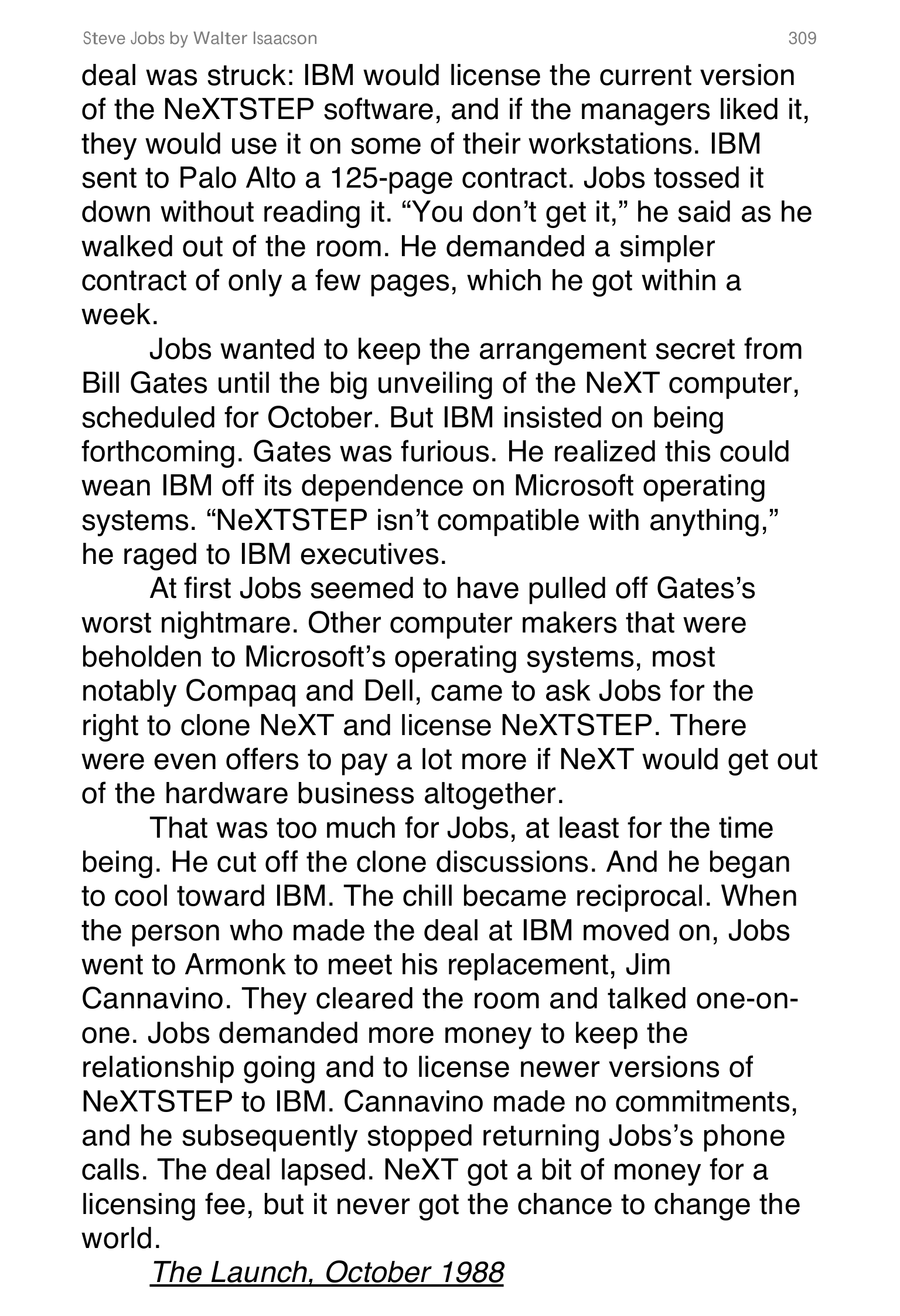 Apple Steve Jobs Biography by Walter Isaacson — page 327