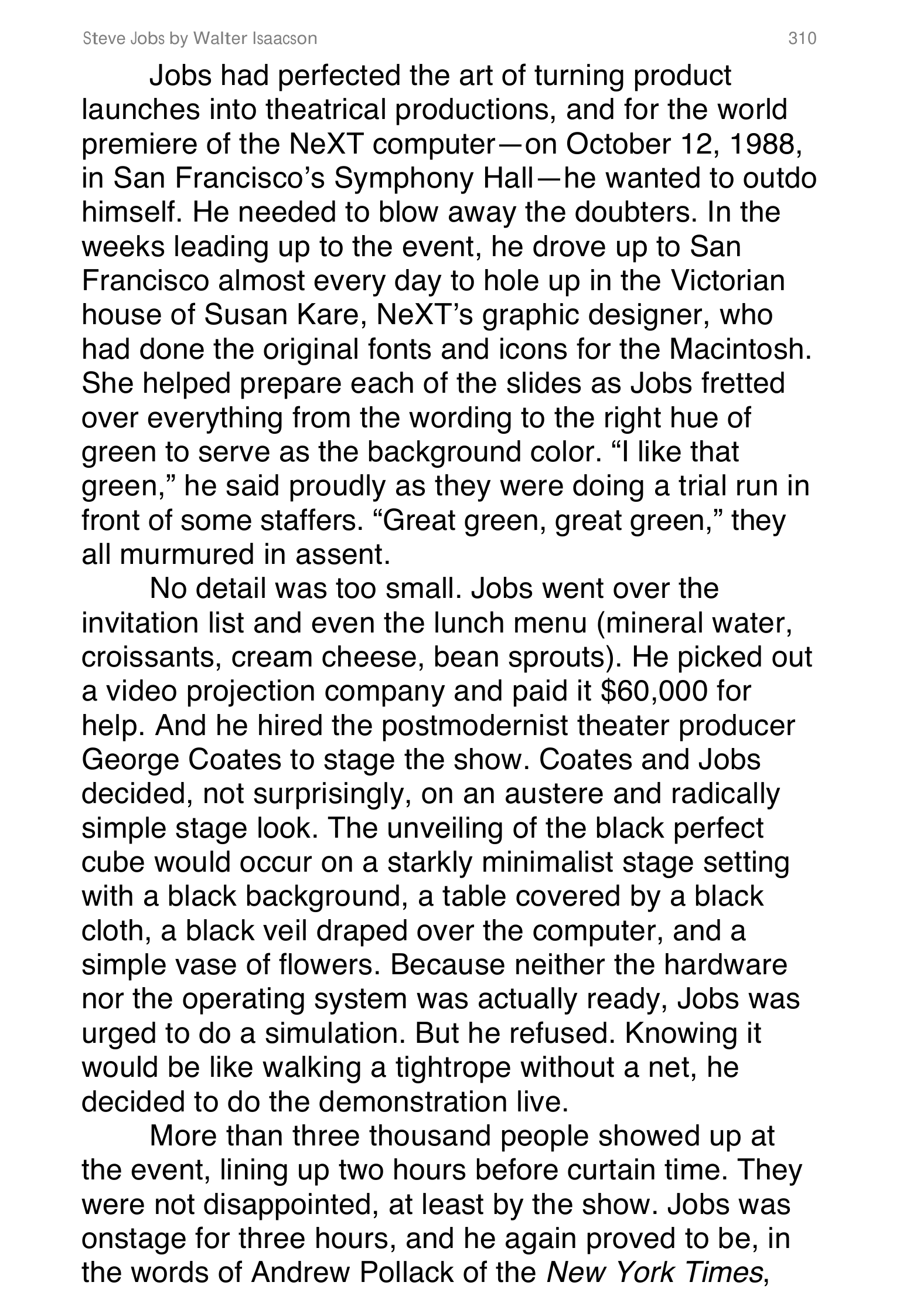 Apple Steve Jobs Biography by Walter Isaacson — page 328