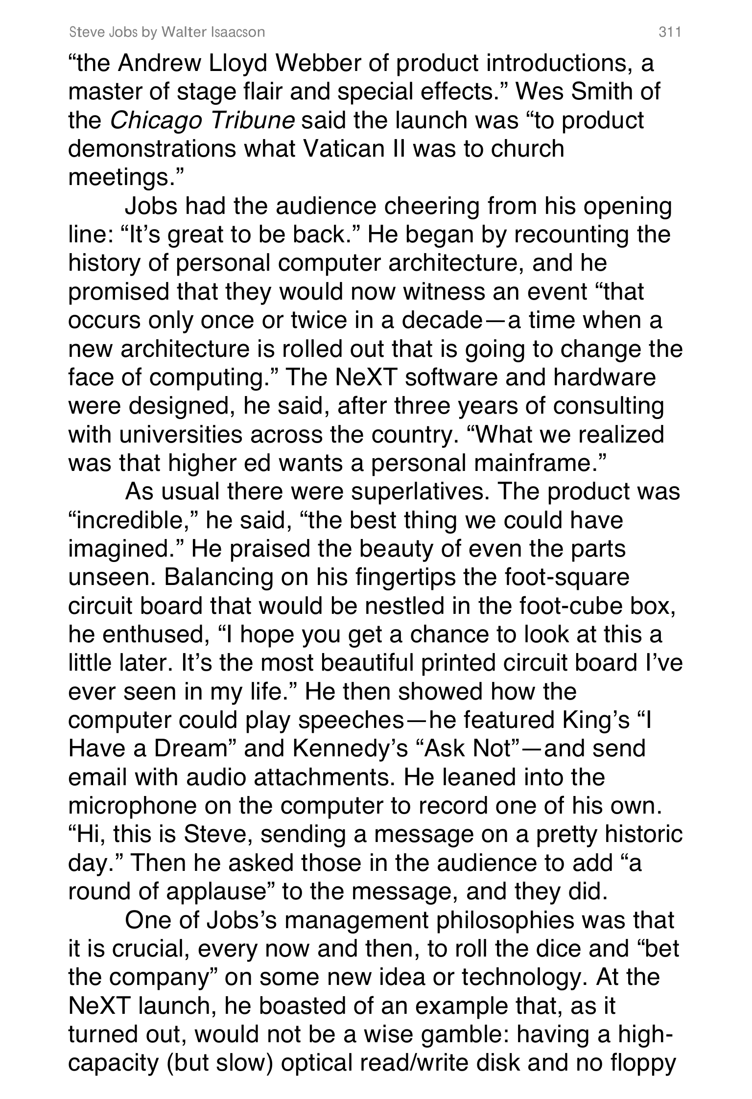 Apple Steve Jobs Biography by Walter Isaacson — page 329