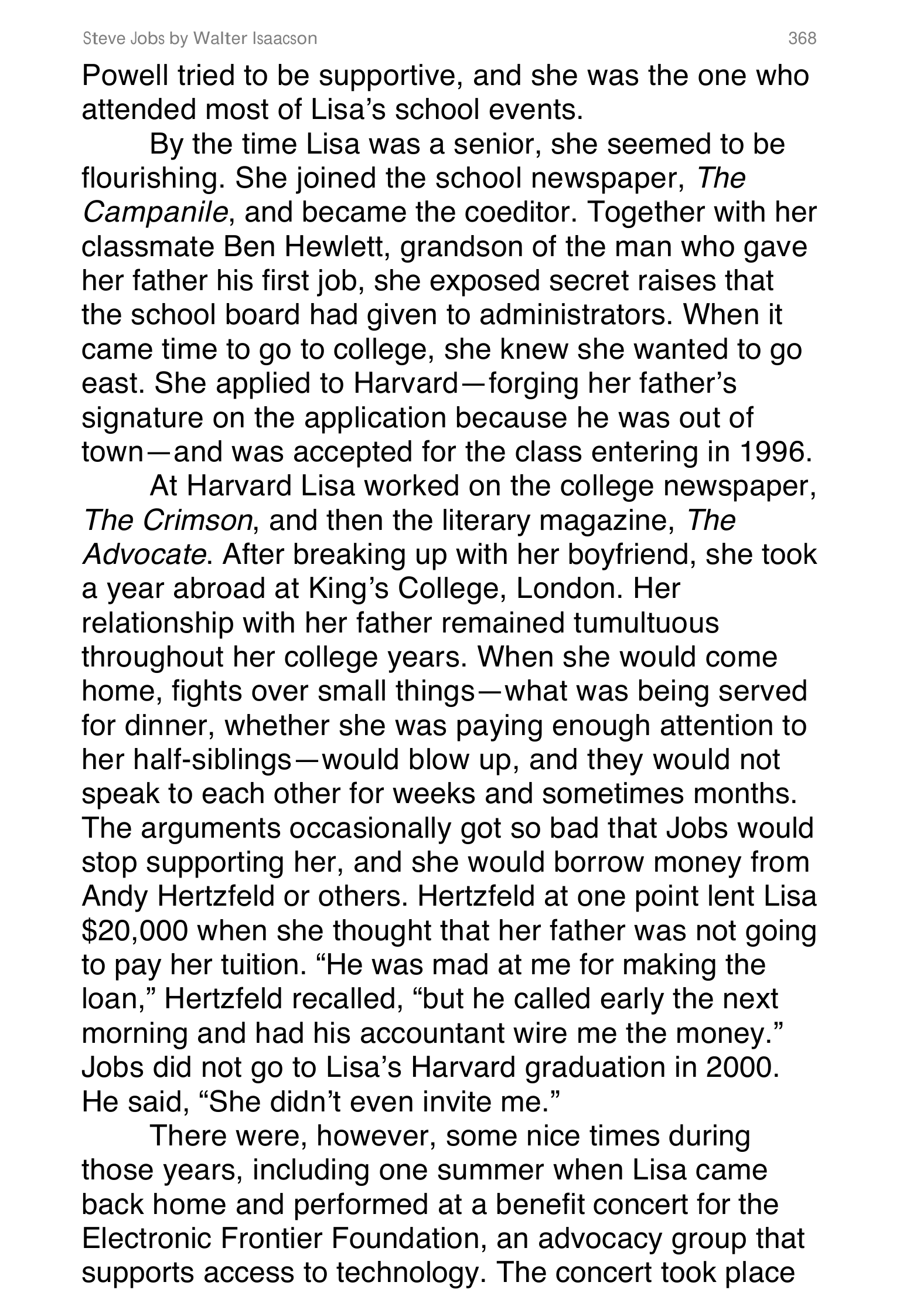 Apple Steve Jobs Biography by Walter Isaacson — page 386