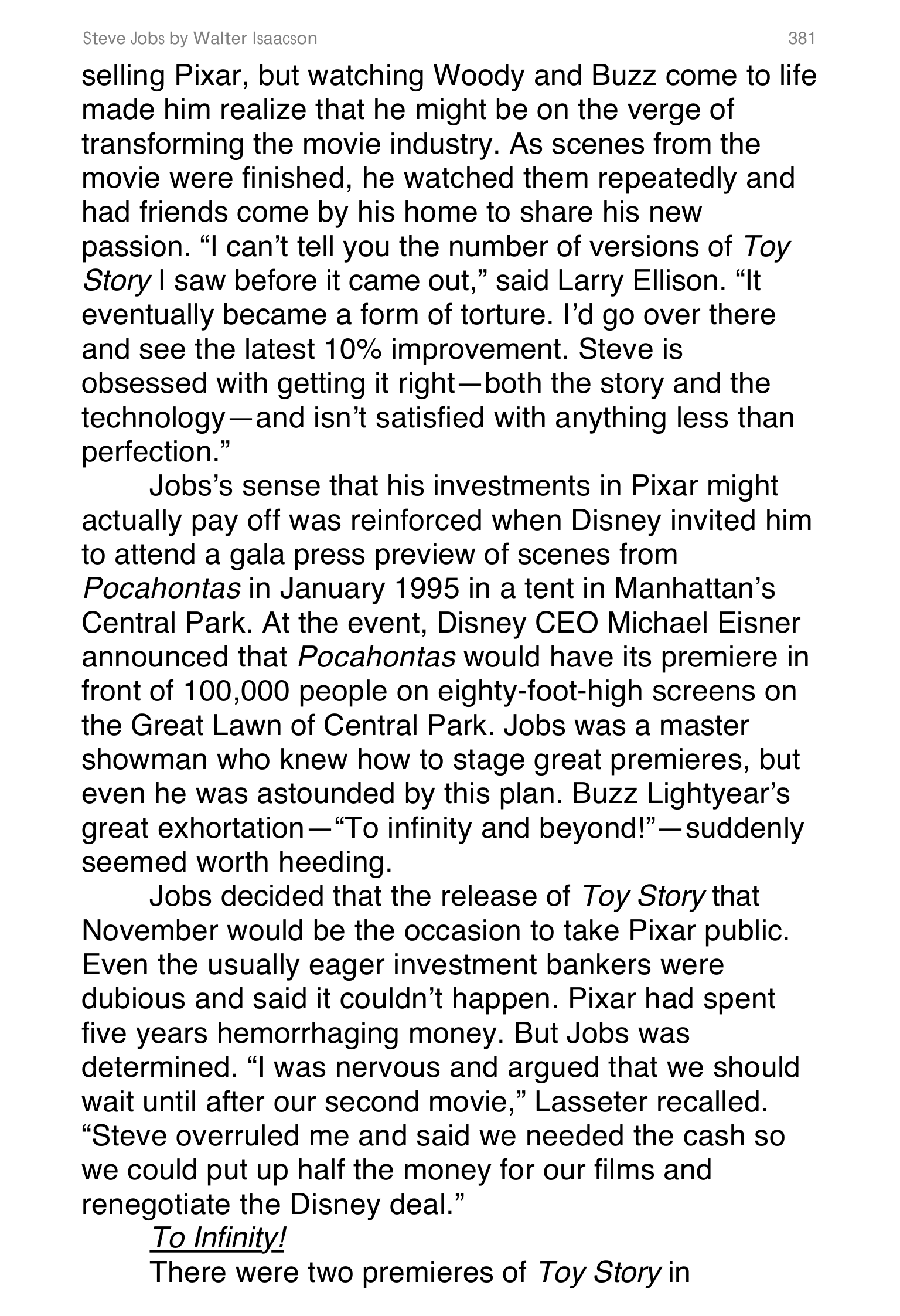 Apple Steve Jobs Biography by Walter Isaacson — page 399