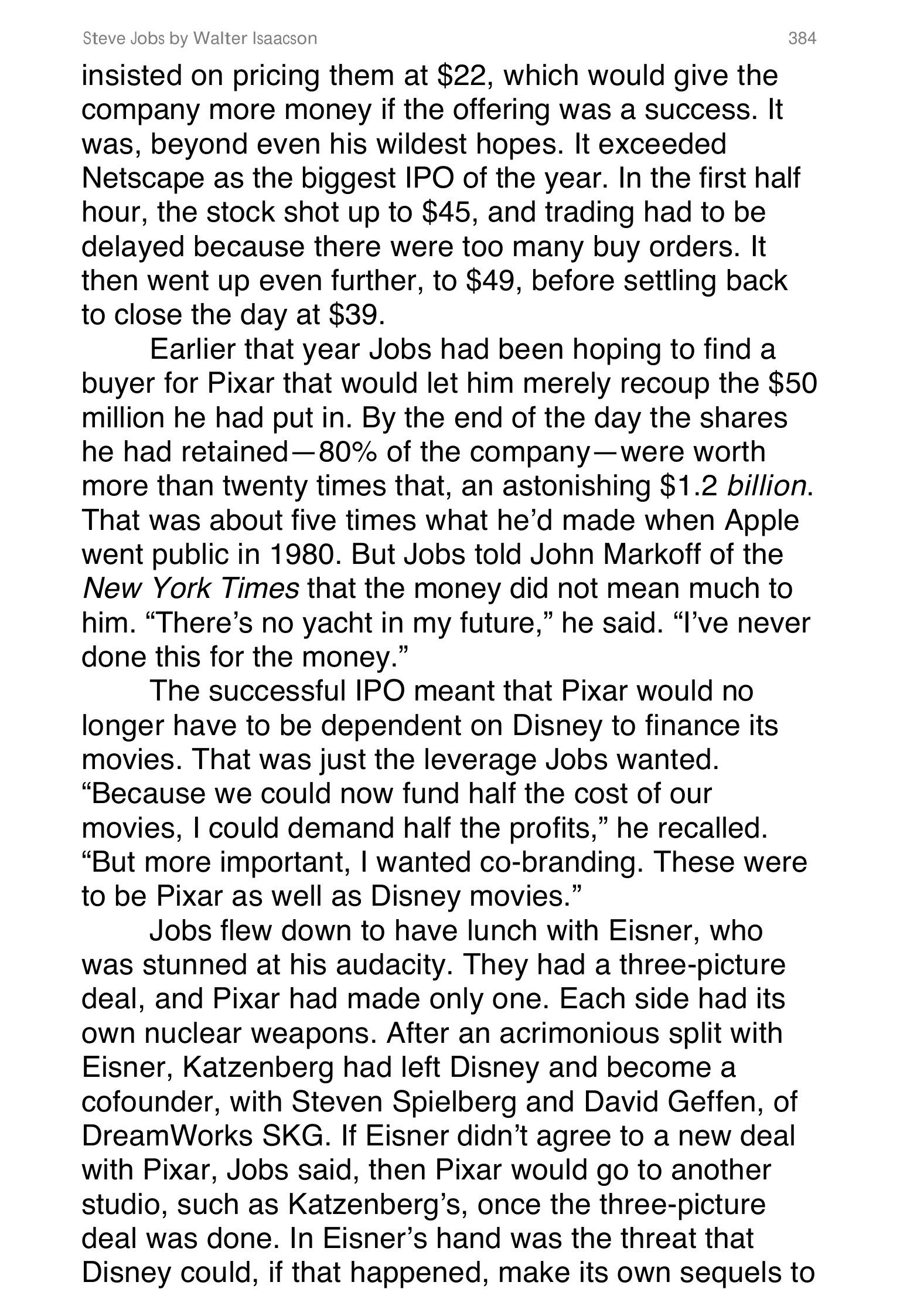 Apple Steve Jobs Biography by Walter Isaacson — page 402