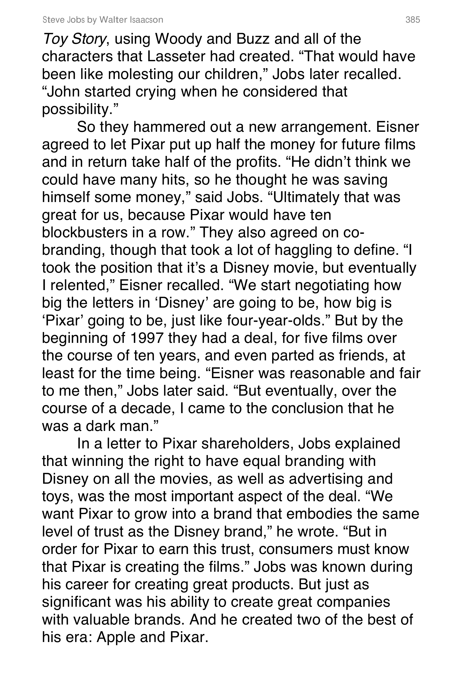 Apple Steve Jobs Biography by Walter Isaacson — page 403