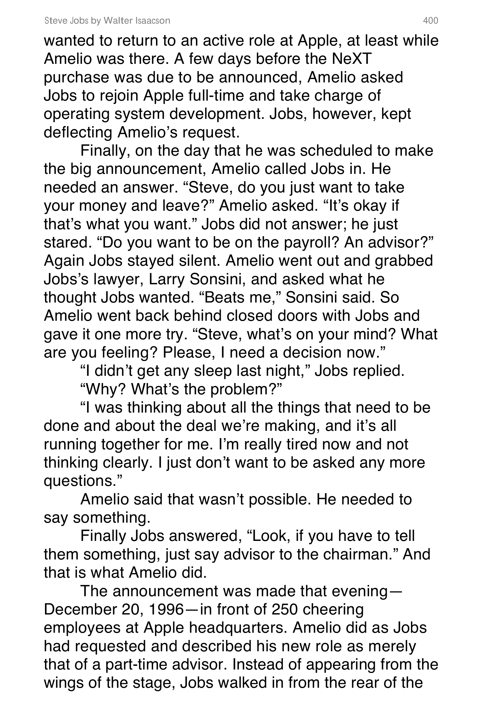 Apple Steve Jobs Biography by Walter Isaacson — page 418