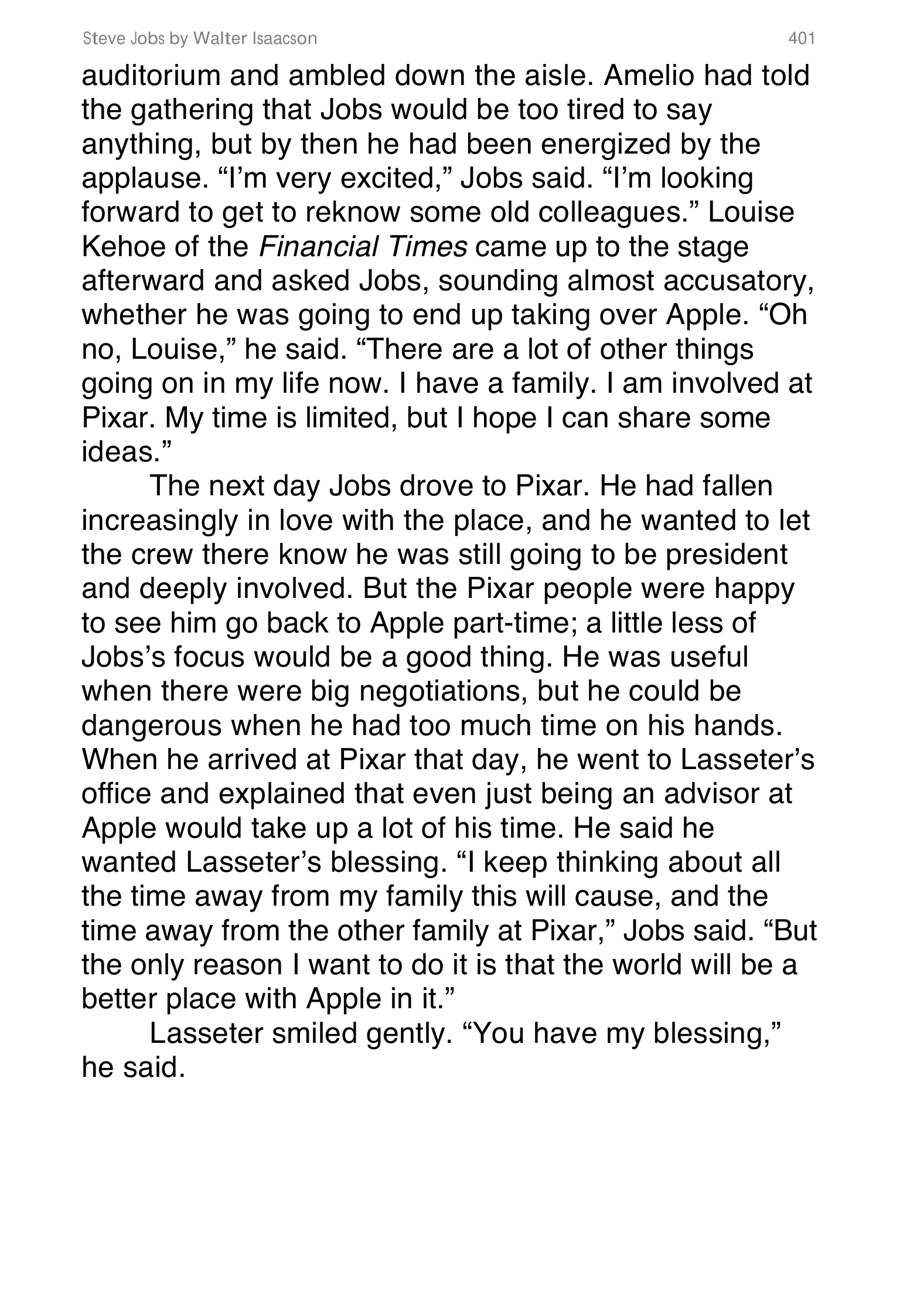 Apple Steve Jobs Biography by Walter Isaacson — page 419