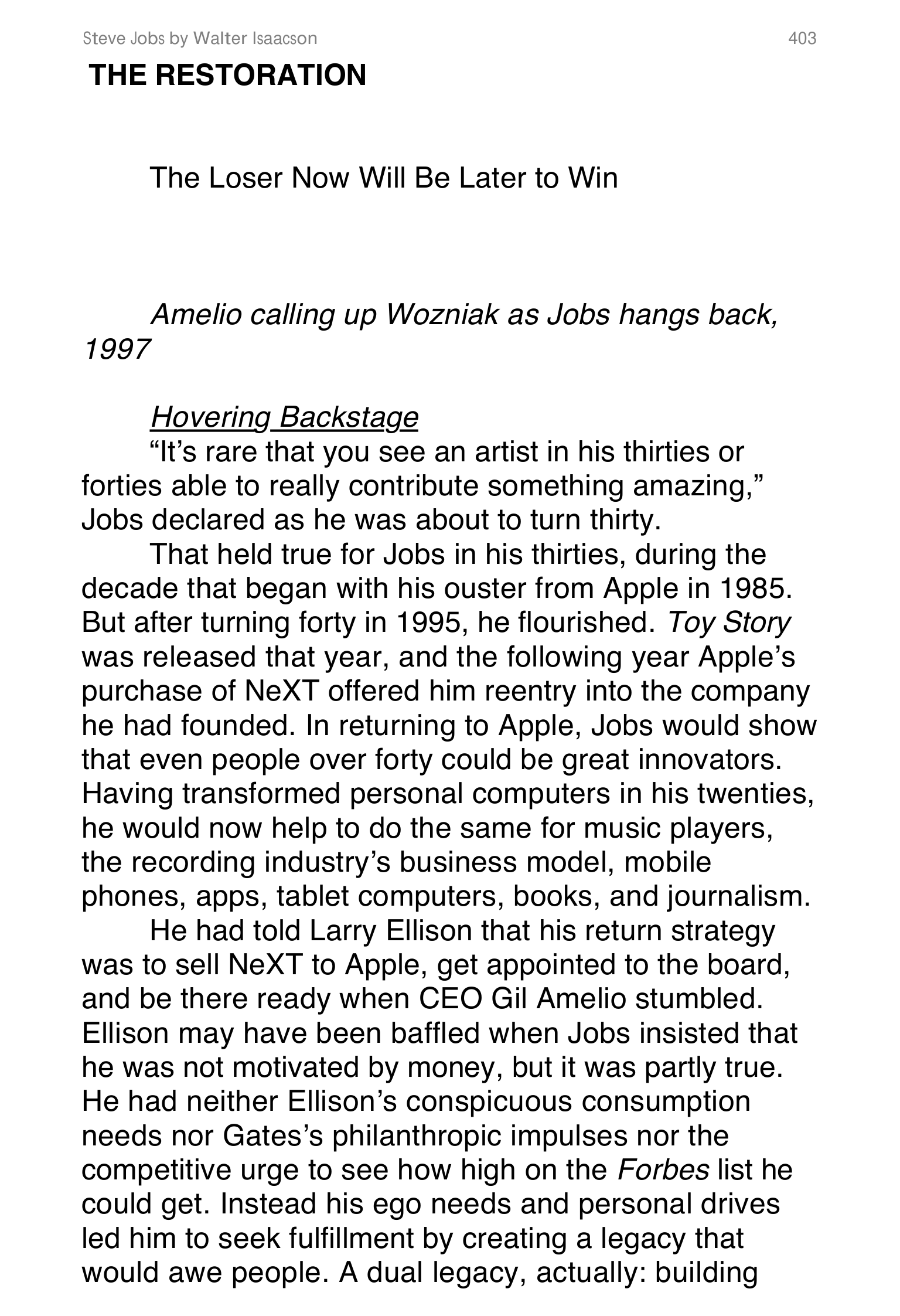 Apple Steve Jobs Biography by Walter Isaacson — page 421