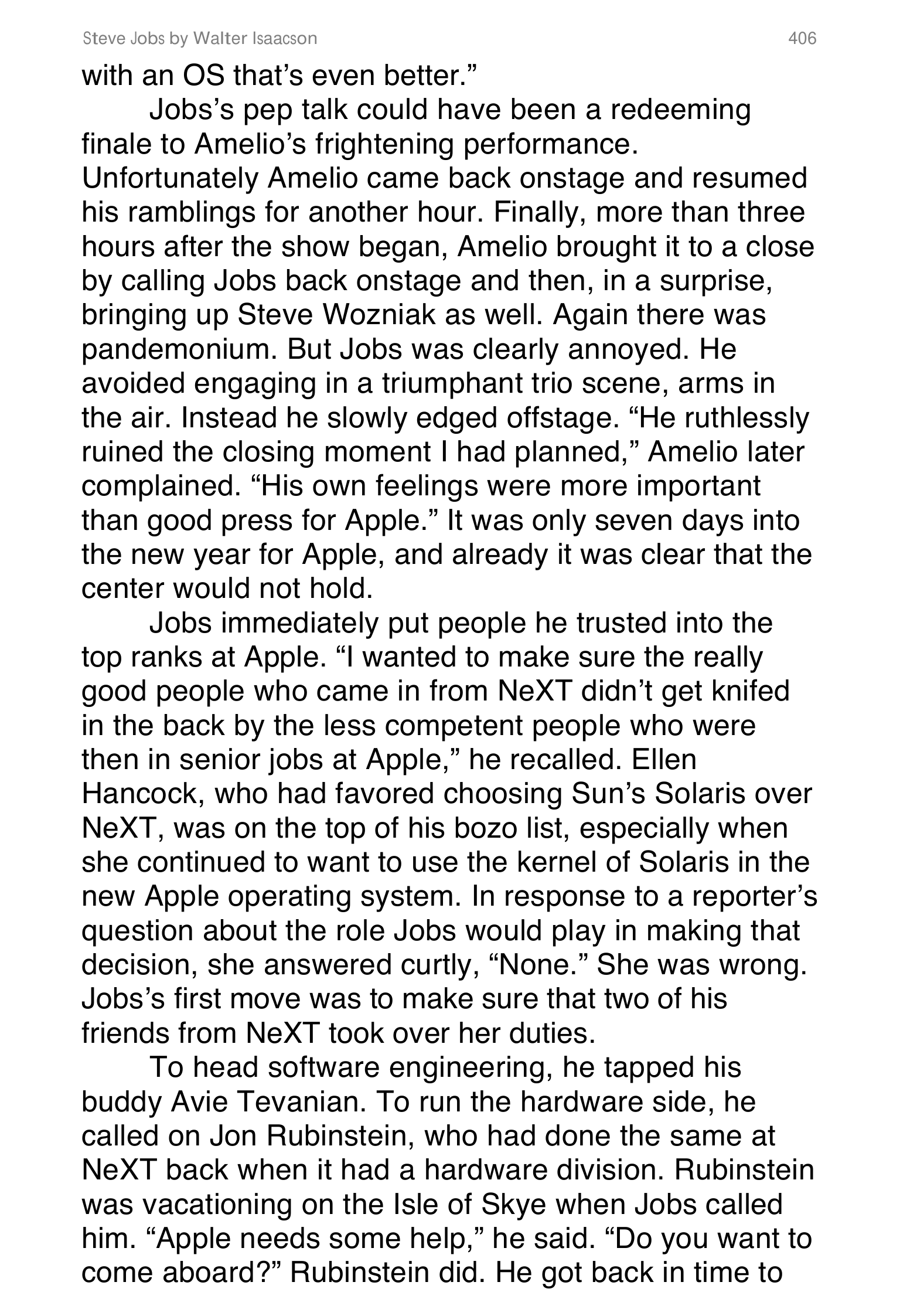 Apple Steve Jobs Biography by Walter Isaacson — page 424