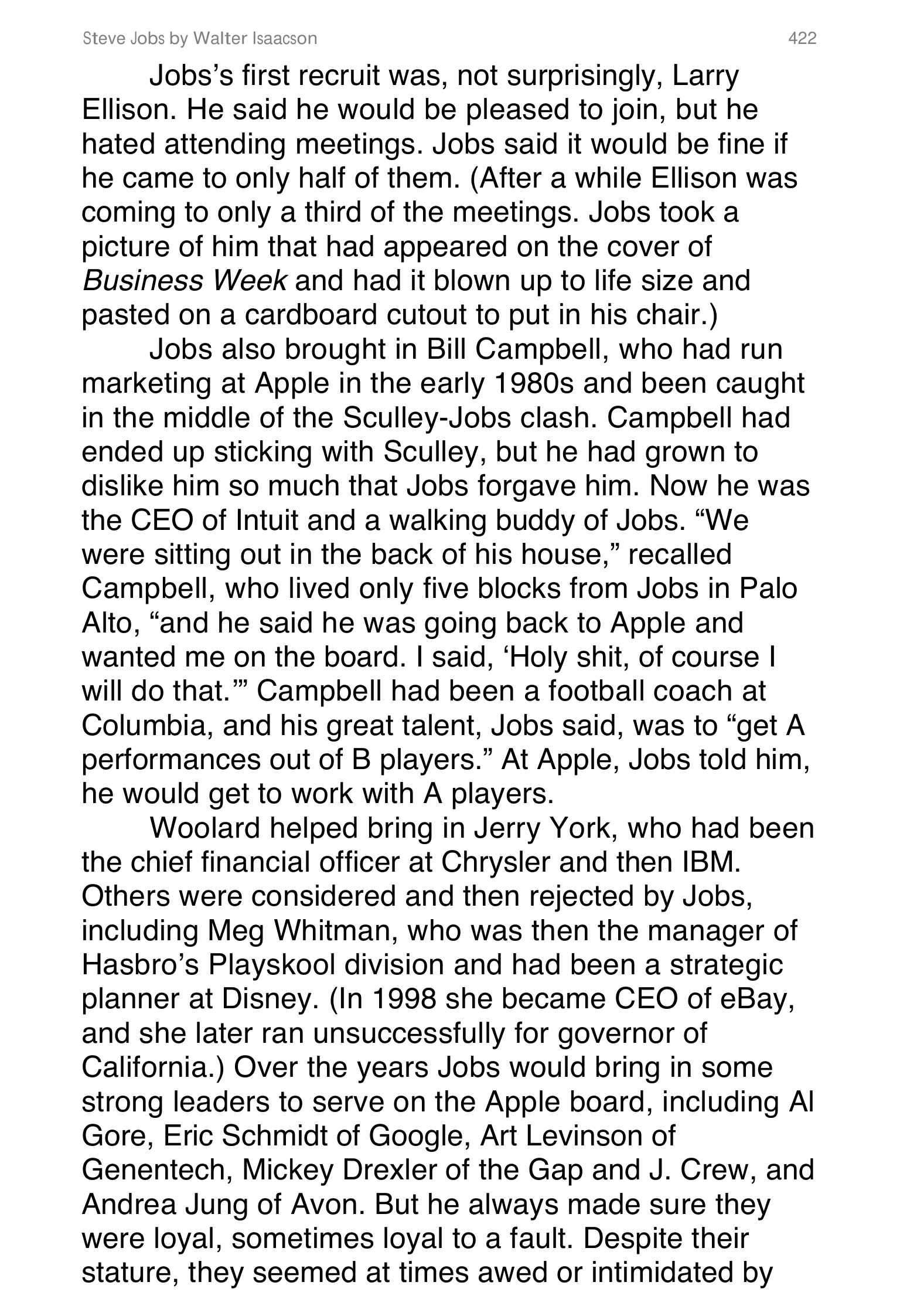 Apple Steve Jobs Biography by Walter Isaacson — page 440