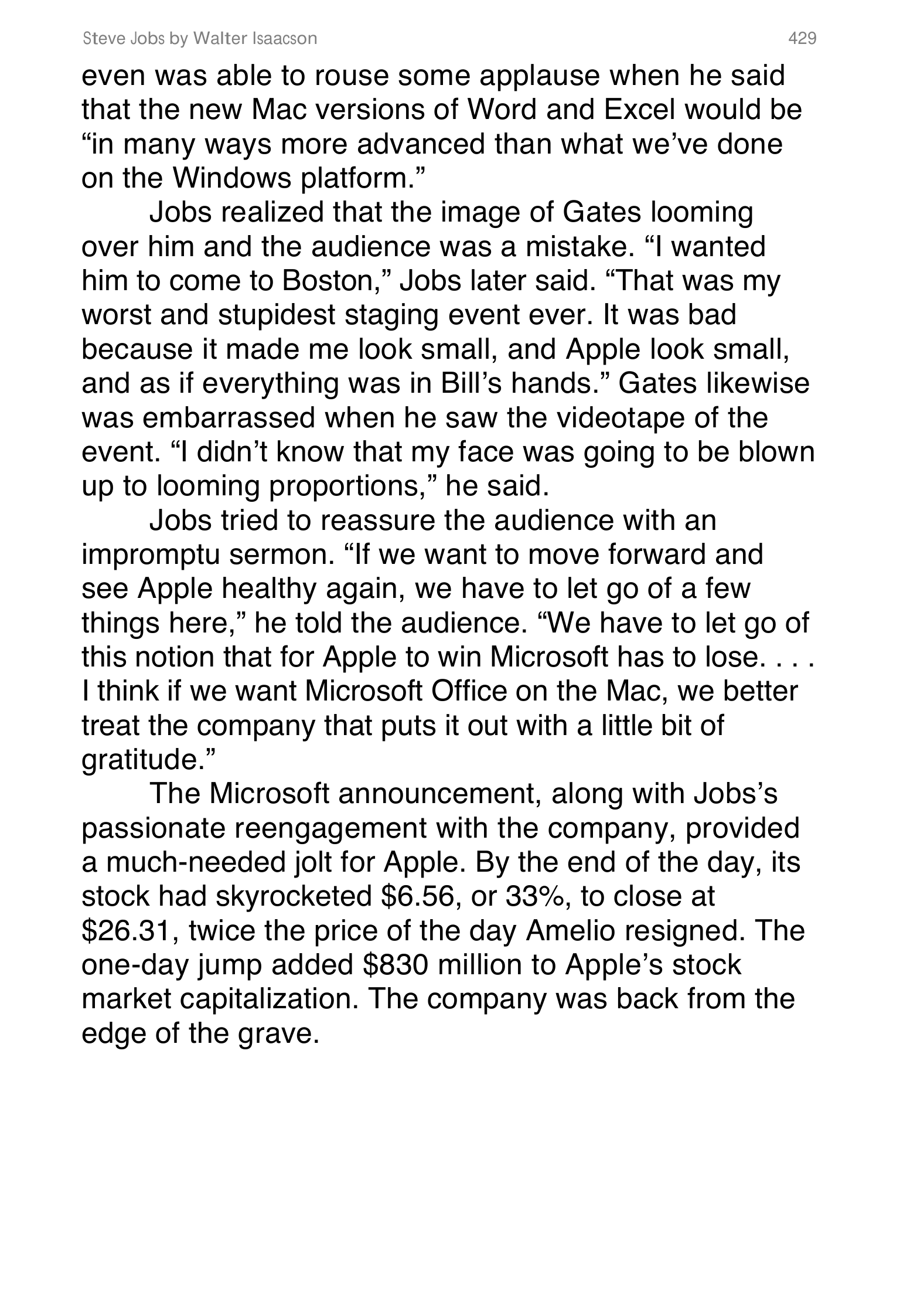 Apple Steve Jobs Biography by Walter Isaacson — page 447
