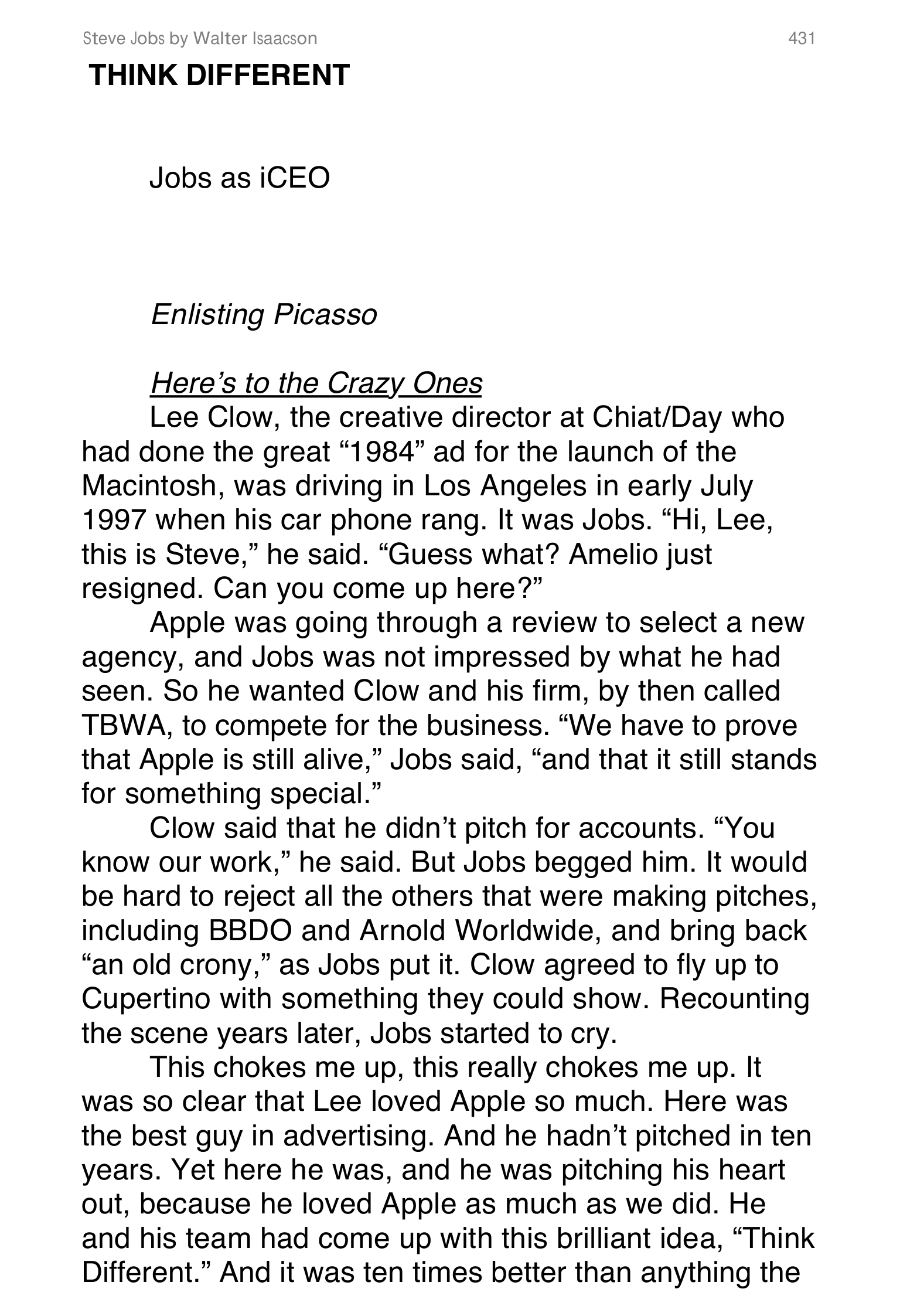 Apple Steve Jobs Biography by Walter Isaacson — page 449