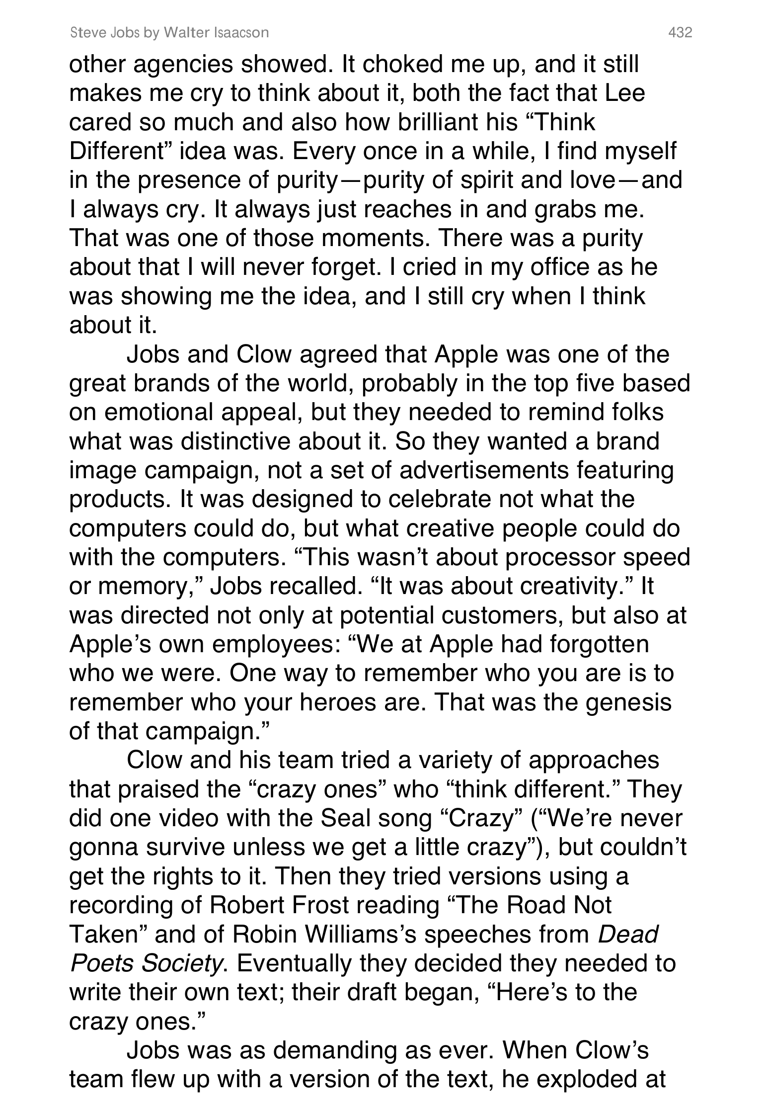 Apple Steve Jobs Biography by Walter Isaacson — page 450