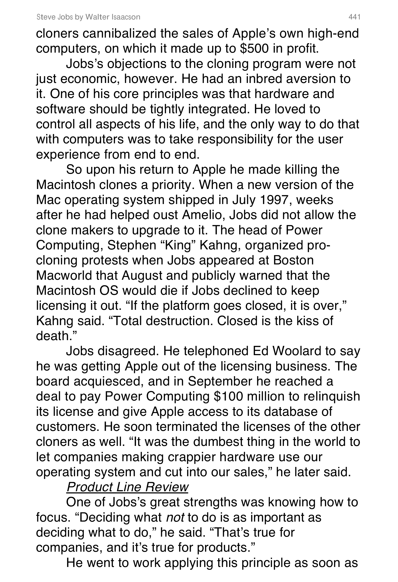 Apple Steve Jobs Biography by Walter Isaacson — page 459