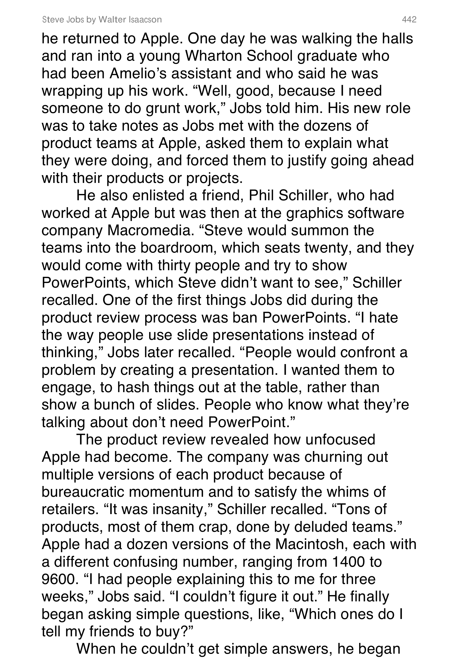 Apple Steve Jobs Biography by Walter Isaacson — page 460
