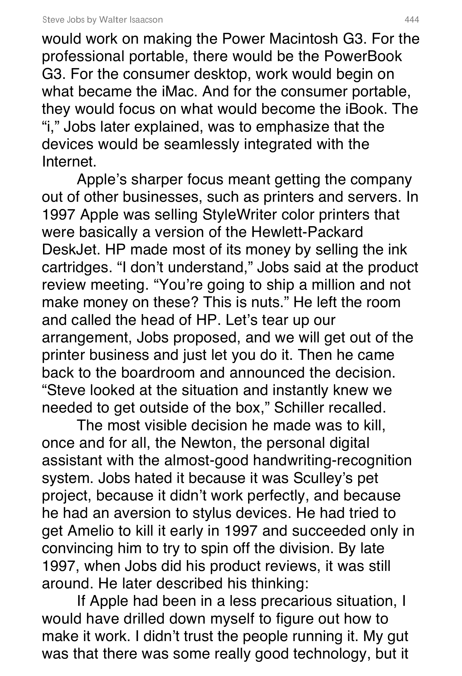 Apple Steve Jobs Biography by Walter Isaacson — page 462