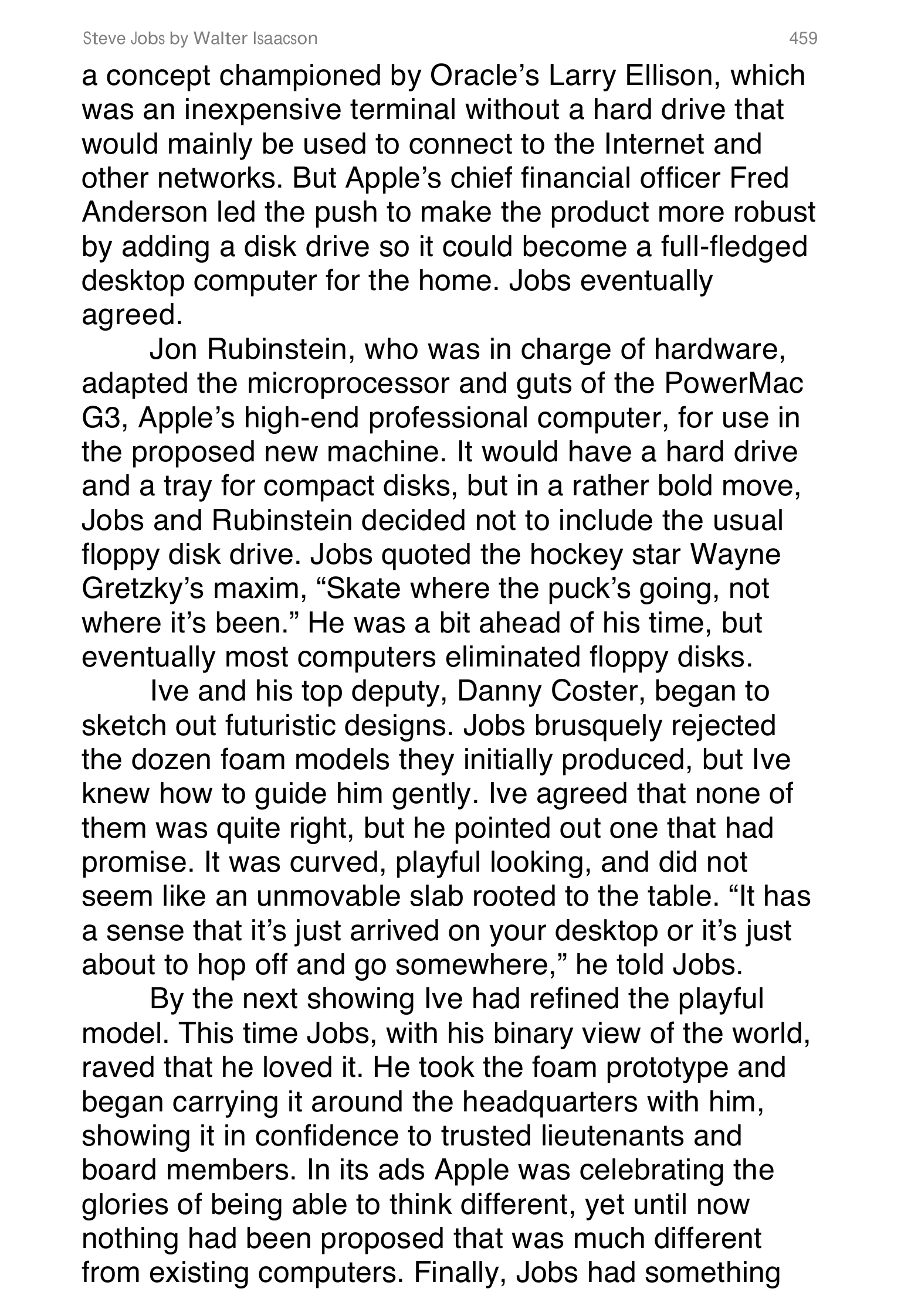 Apple Steve Jobs Biography by Walter Isaacson — page 477