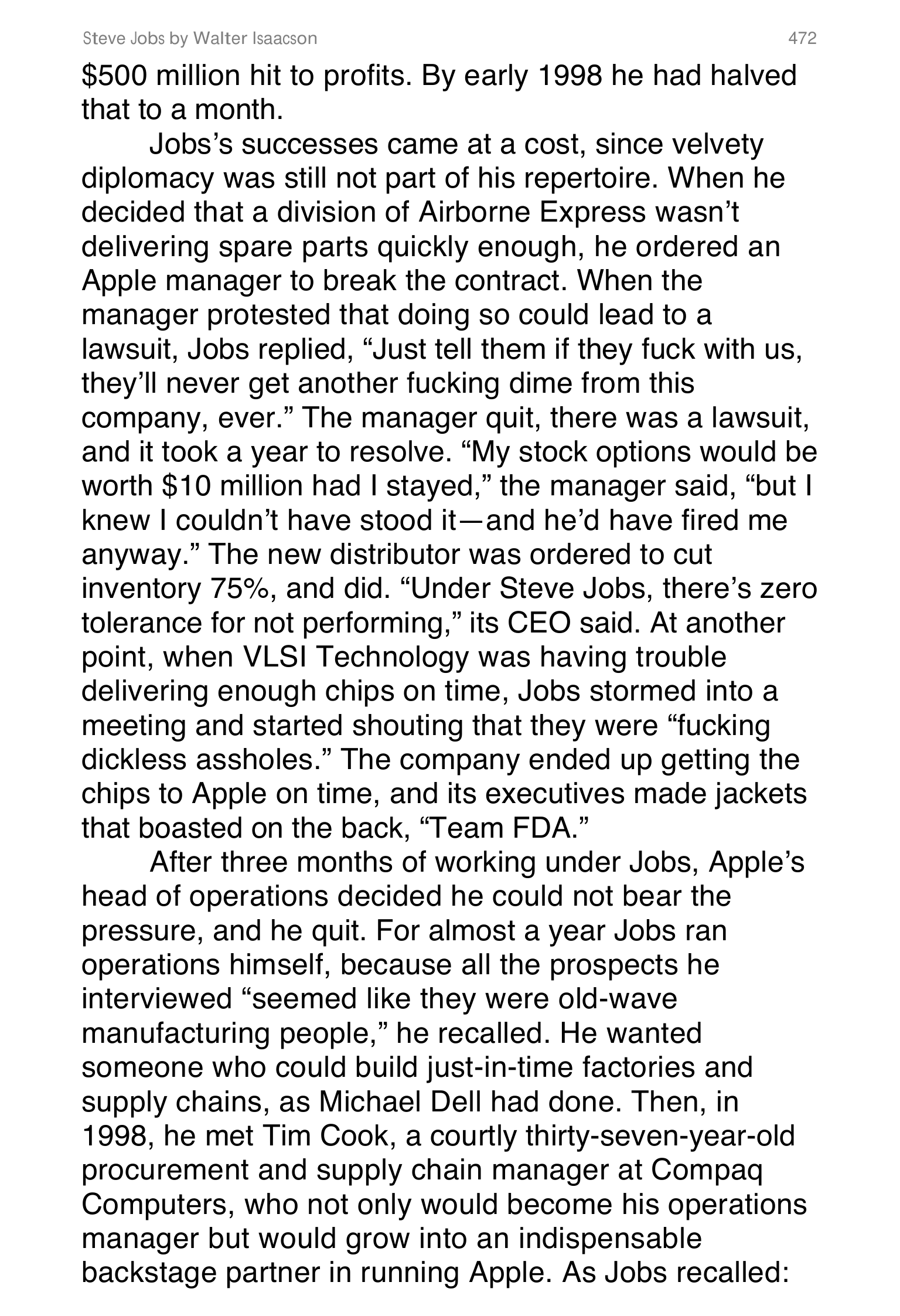 Apple Steve Jobs Biography by Walter Isaacson — page 490