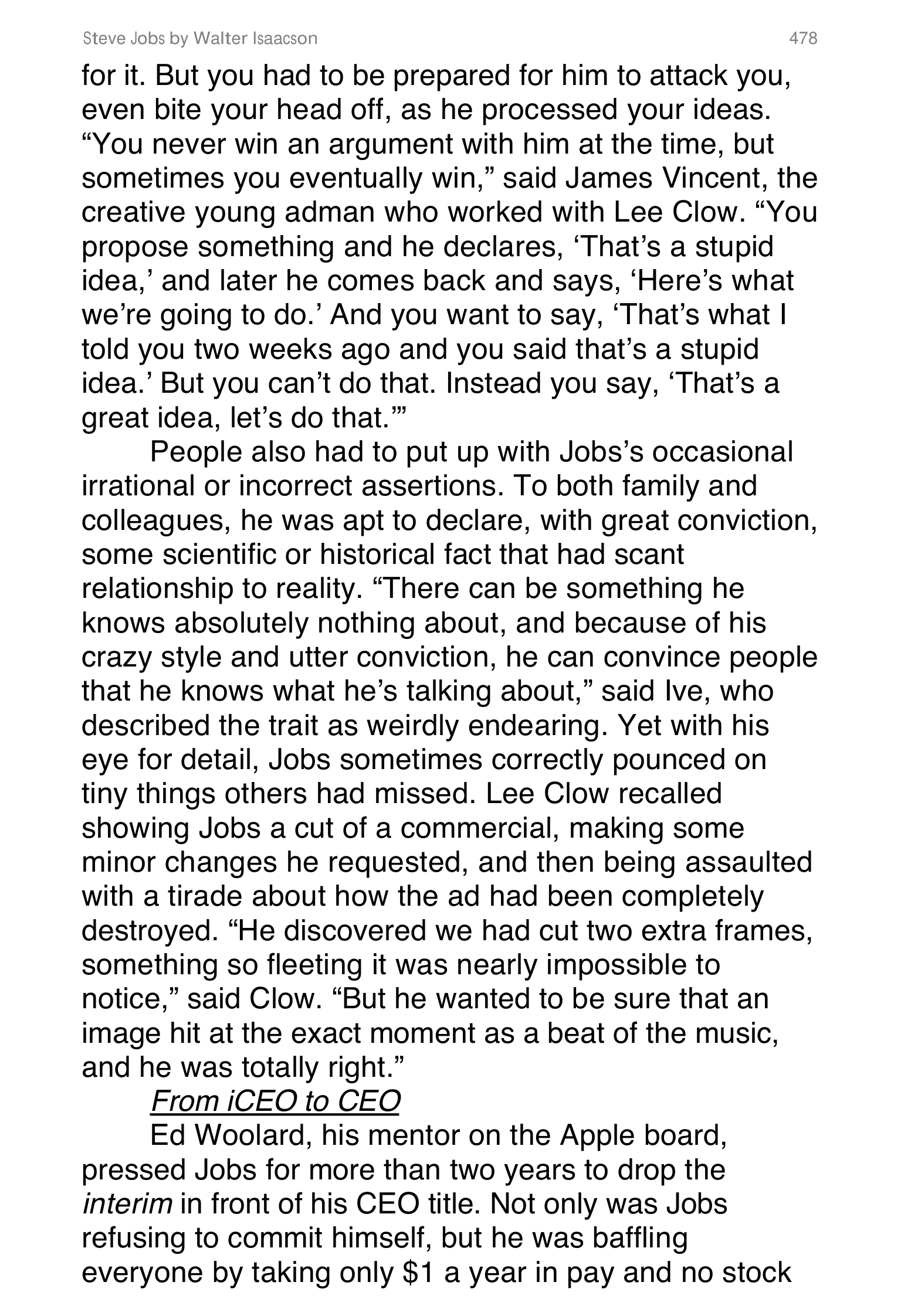 Apple Steve Jobs Biography by Walter Isaacson — page 496