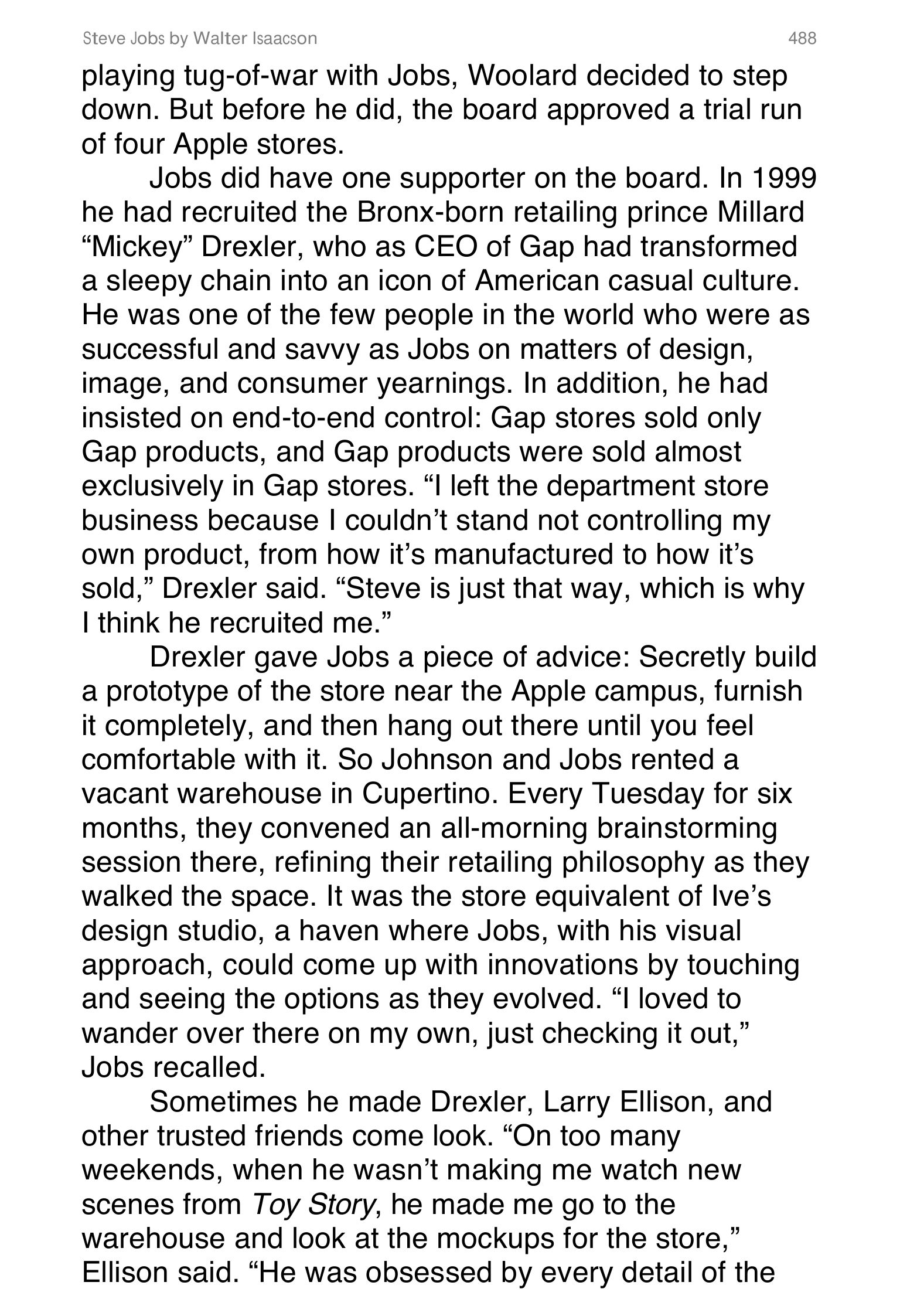Apple Steve Jobs Biography by Walter Isaacson — page 506