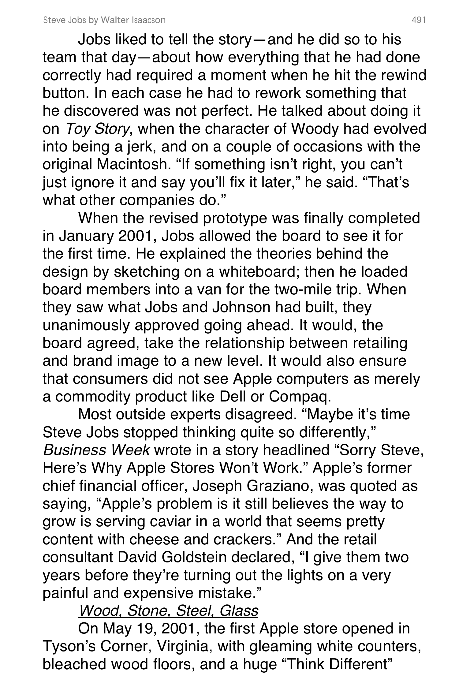 Apple Steve Jobs Biography by Walter Isaacson — page 509
