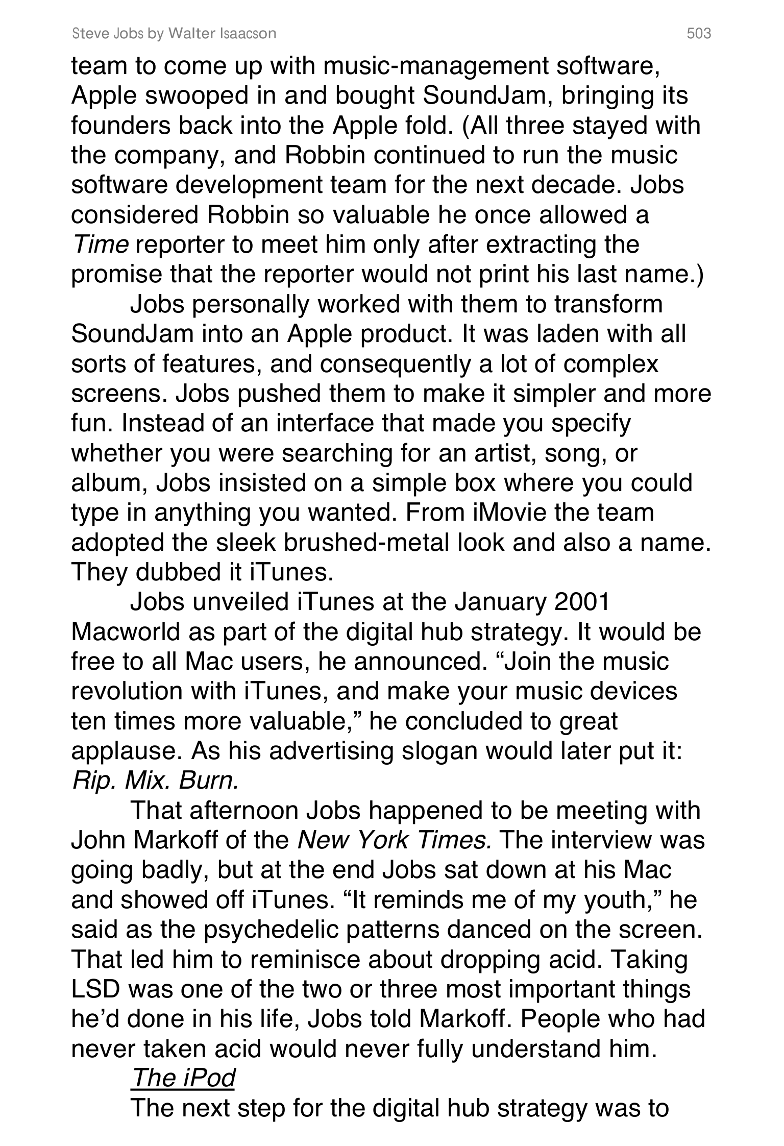 Apple Steve Jobs Biography by Walter Isaacson — page 521