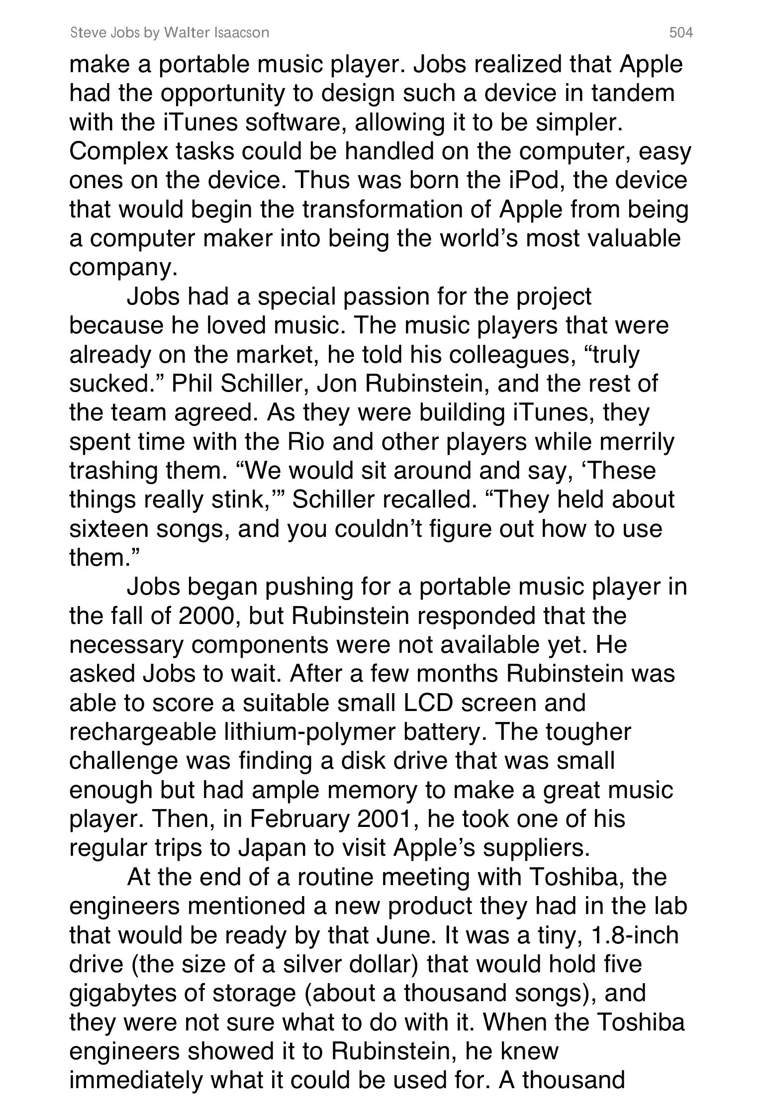 Apple Steve Jobs Biography by Walter Isaacson — page 522