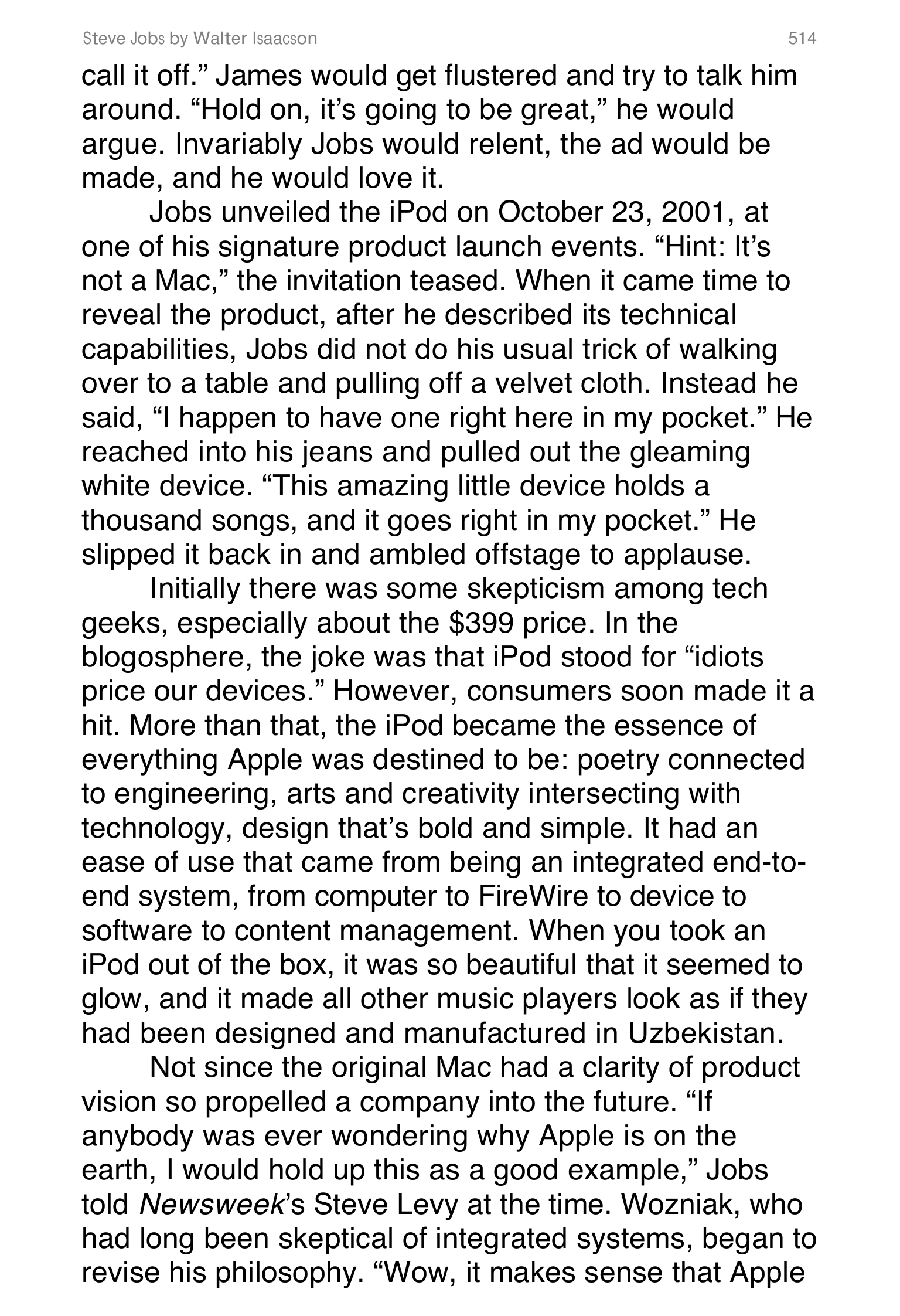 Apple Steve Jobs Biography by Walter Isaacson — page 532