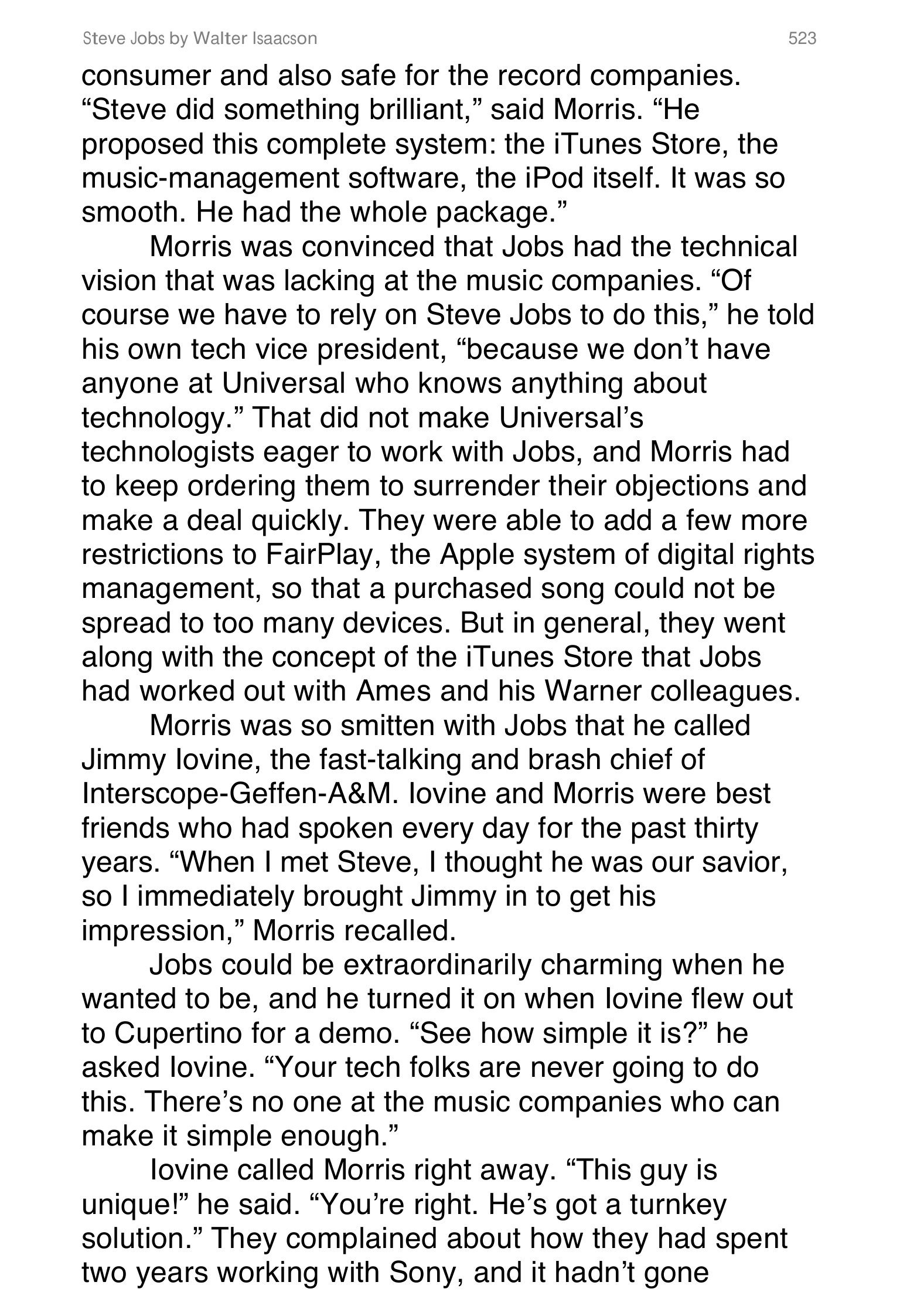 Apple Steve Jobs Biography by Walter Isaacson — page 541