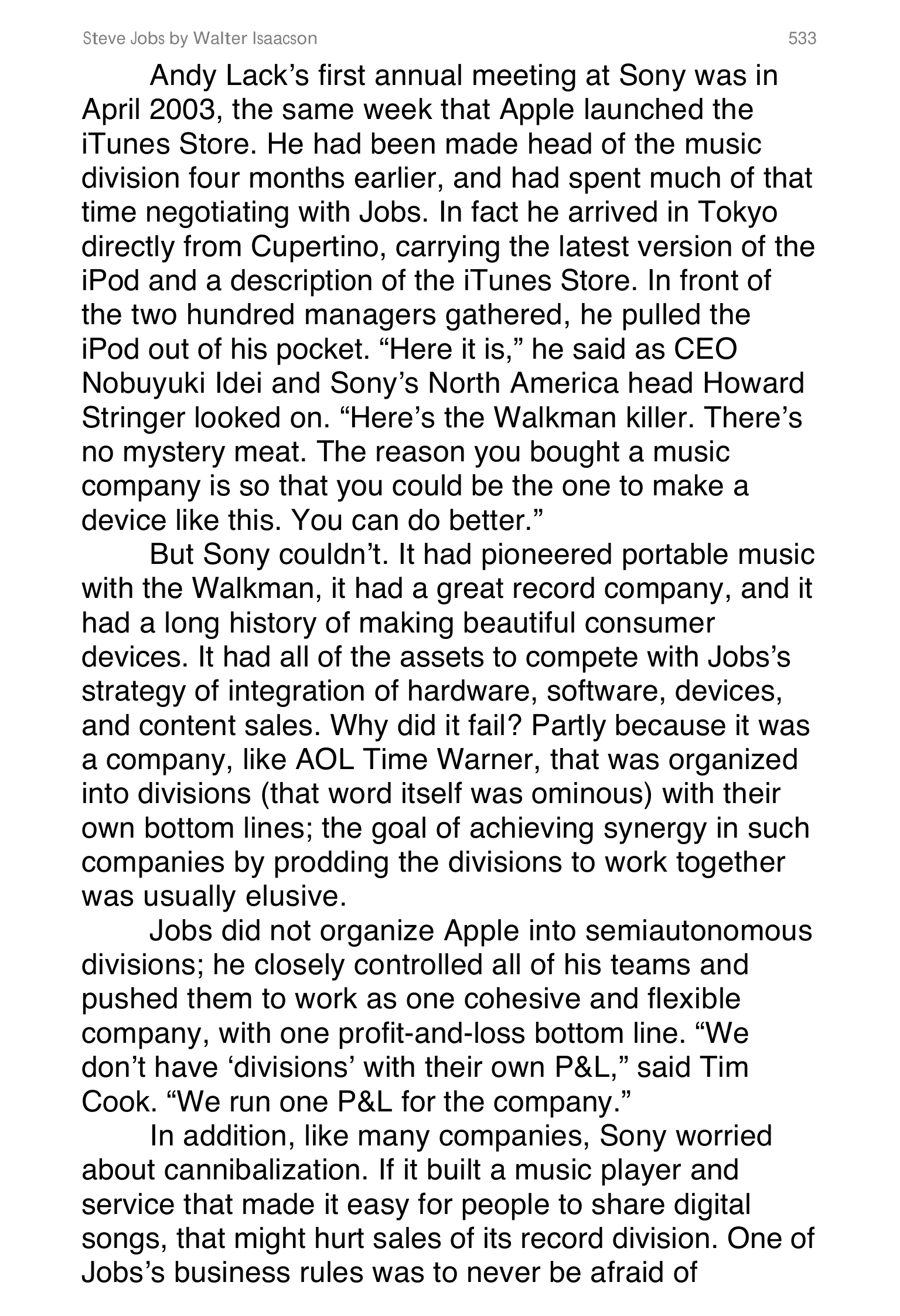 Apple Steve Jobs Biography by Walter Isaacson — page 551