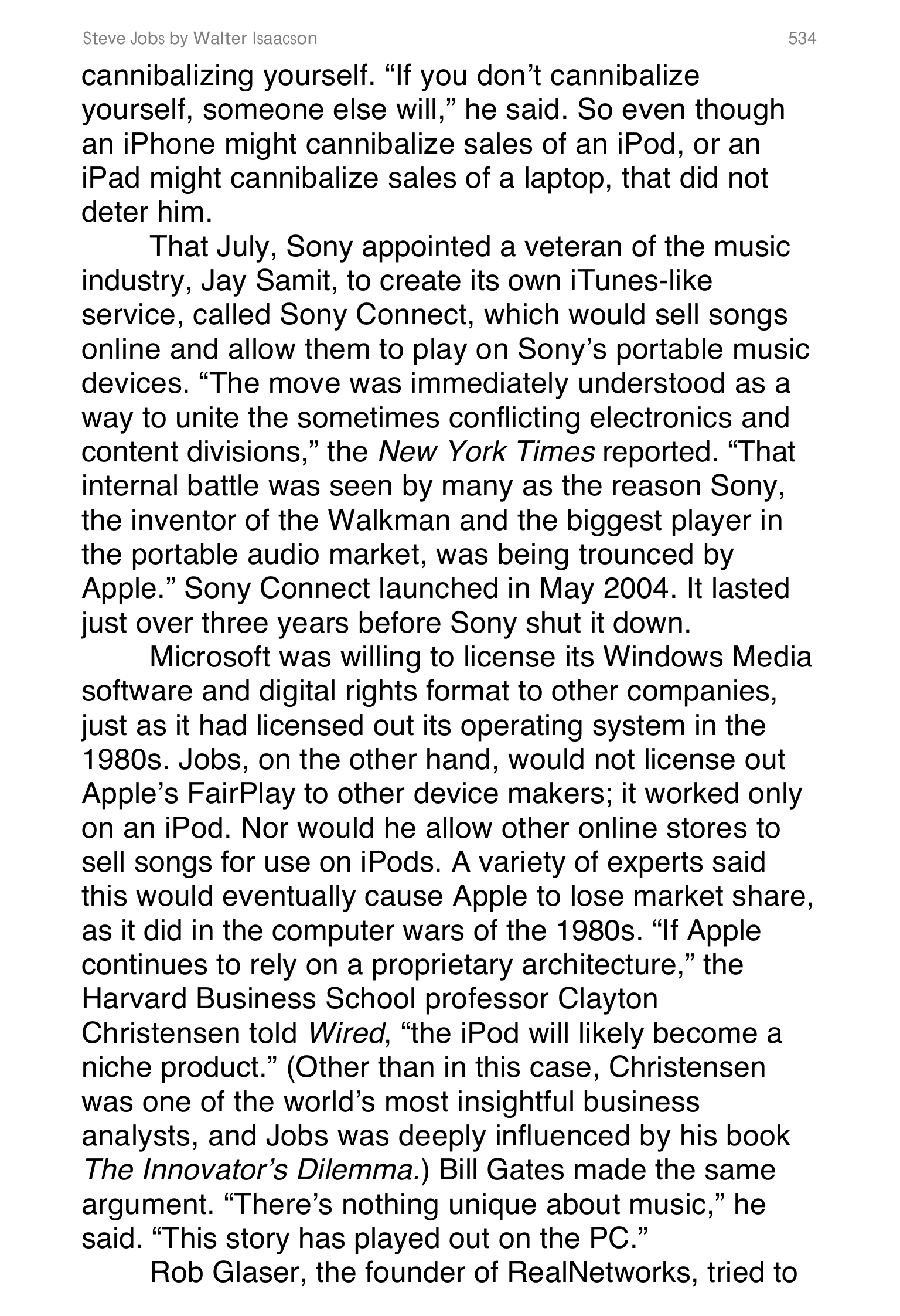 Apple Steve Jobs Biography by Walter Isaacson — page 552
