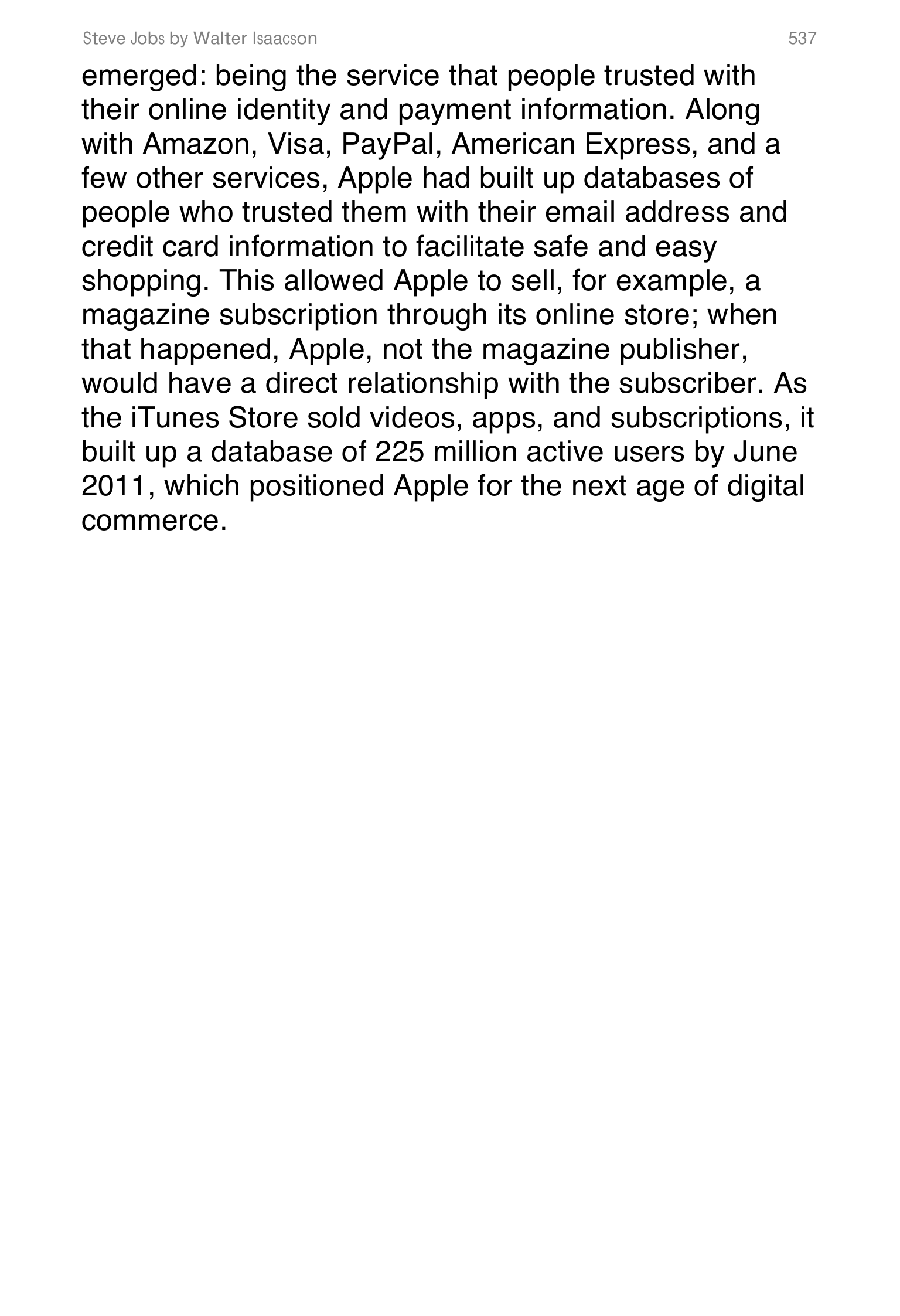 Apple Steve Jobs Biography by Walter Isaacson — page 555