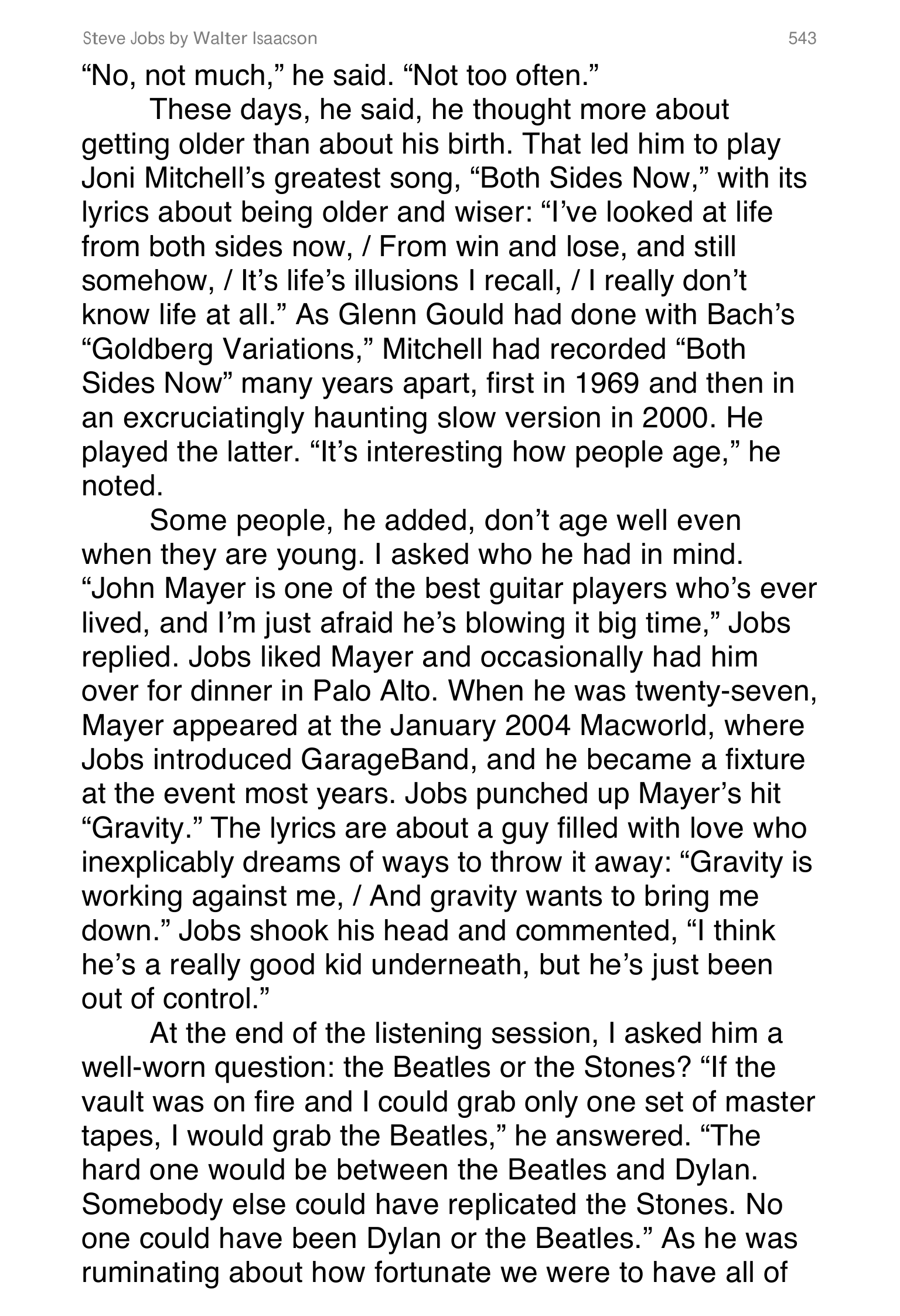 Apple Steve Jobs Biography by Walter Isaacson — page 561