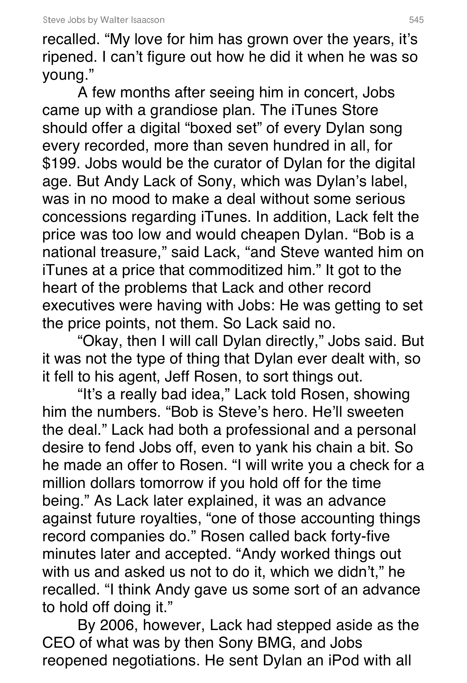 Apple Steve Jobs Biography by Walter Isaacson — page 563