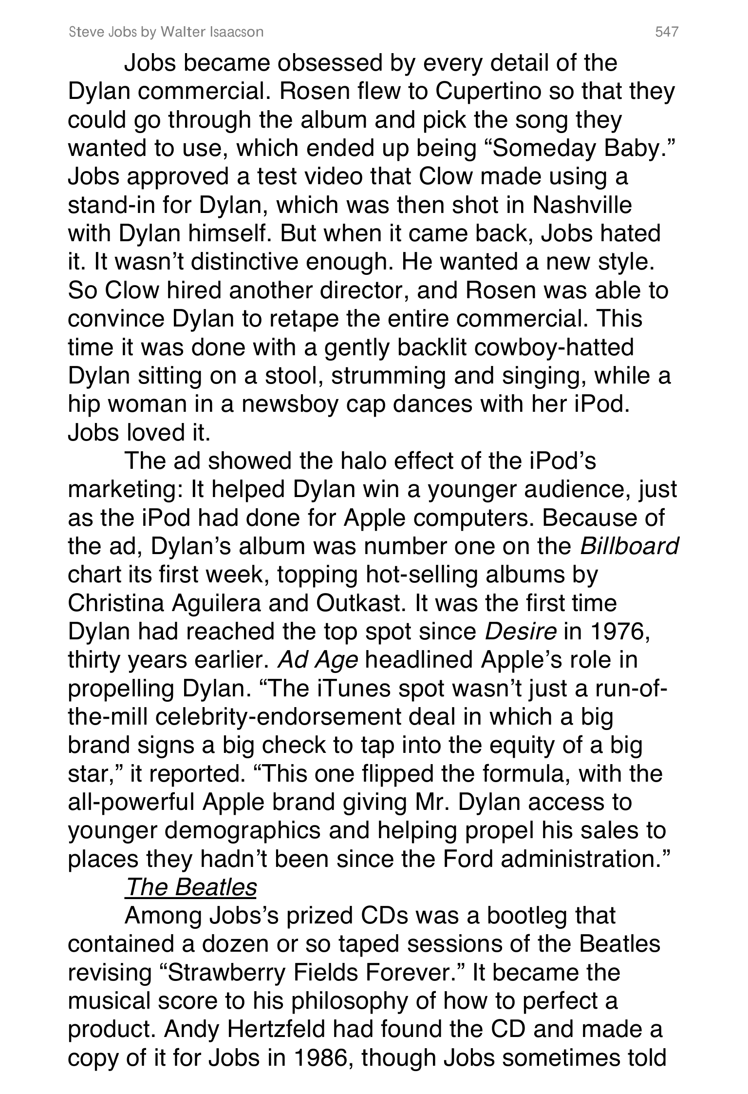 Apple Steve Jobs Biography by Walter Isaacson — page 565