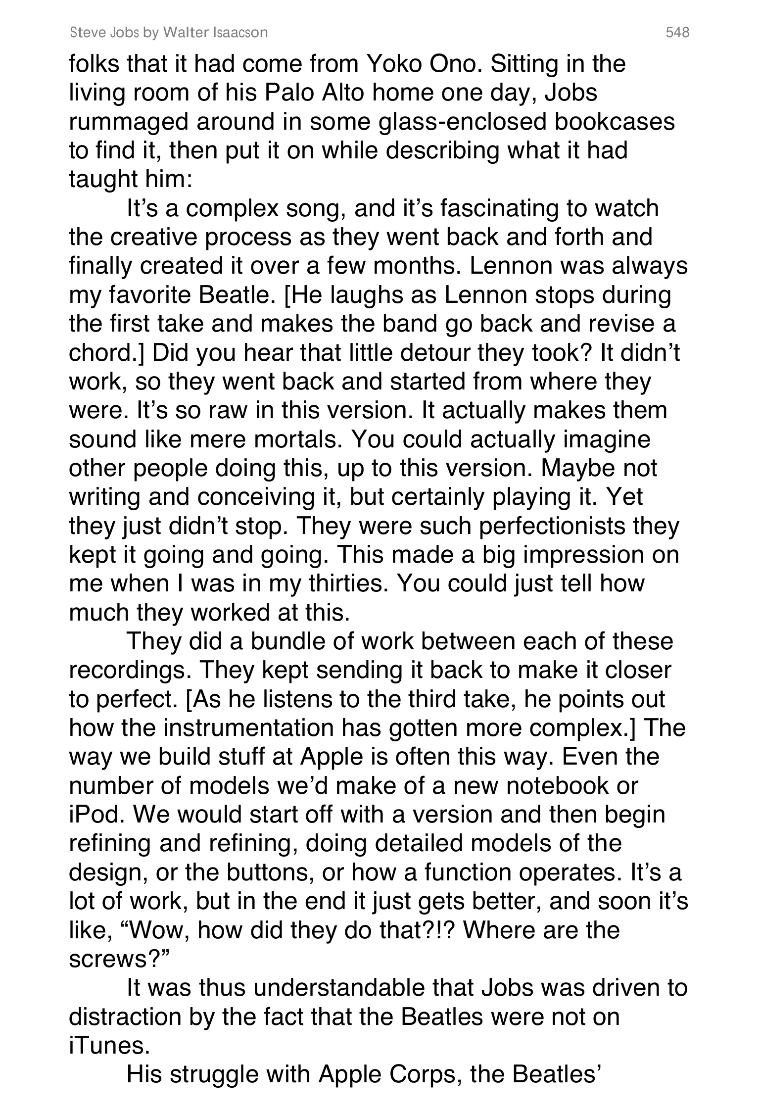 Apple Steve Jobs Biography by Walter Isaacson — page 566