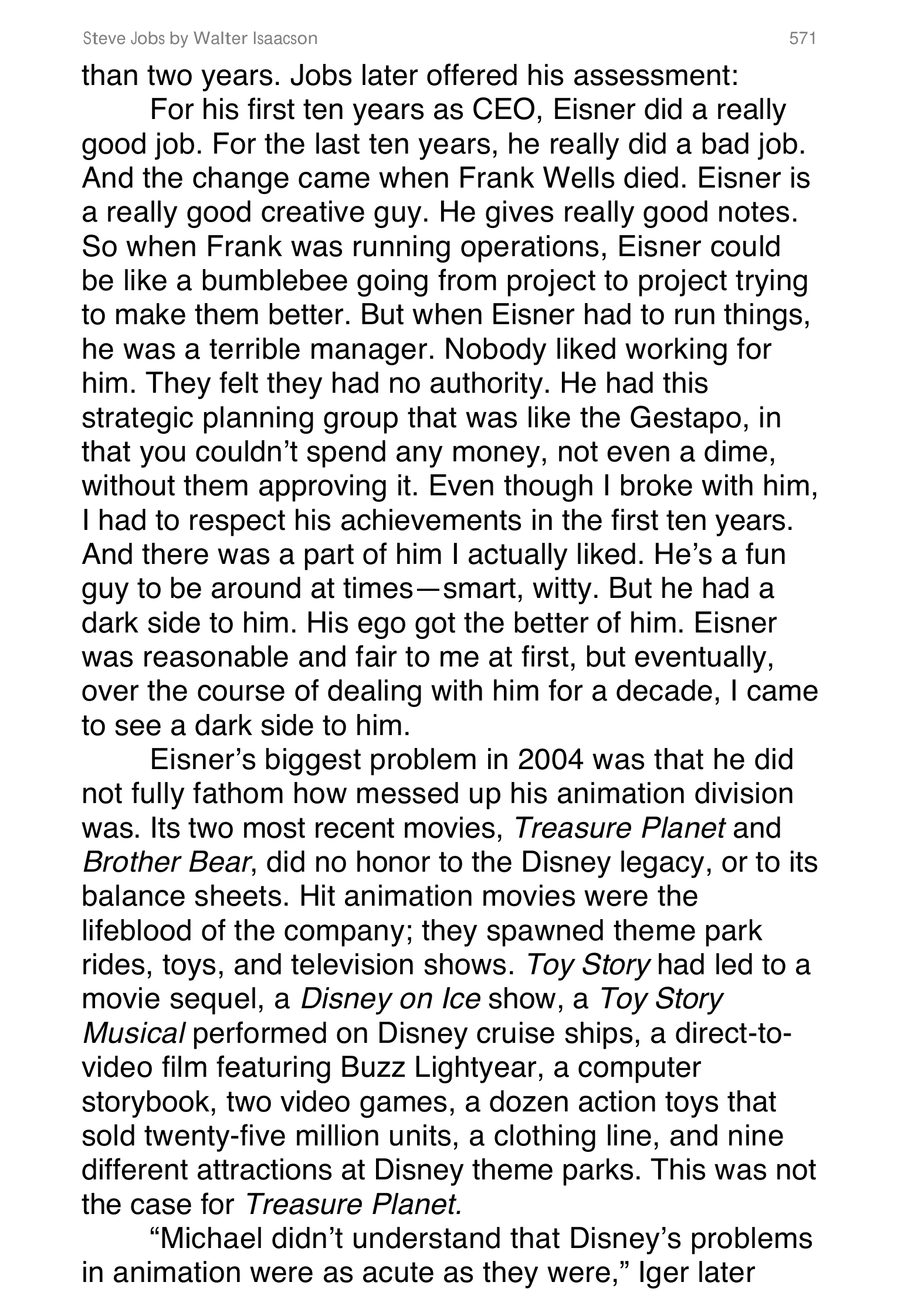 Apple Steve Jobs Biography by Walter Isaacson — page 589