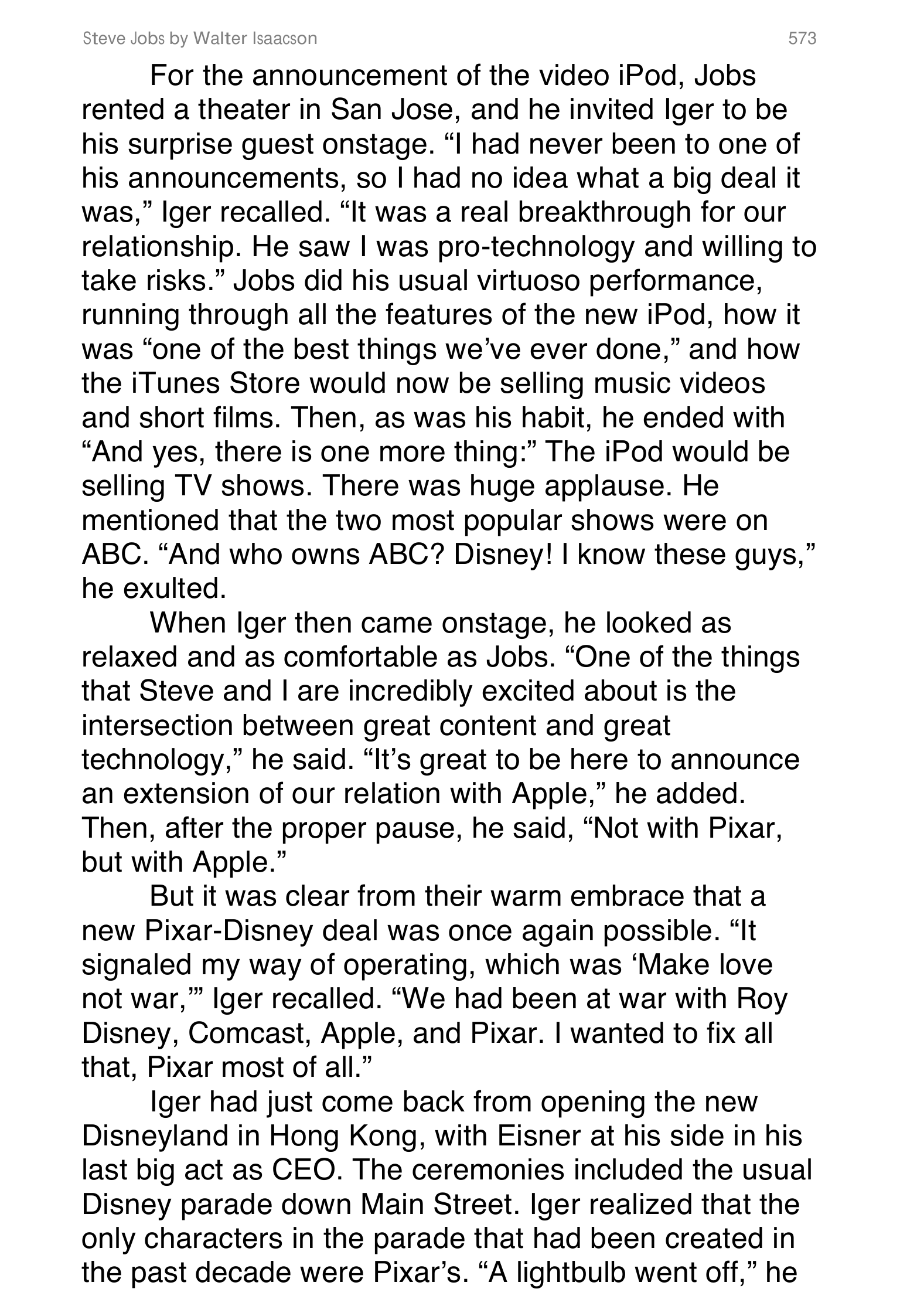 Apple Steve Jobs Biography by Walter Isaacson — page 591