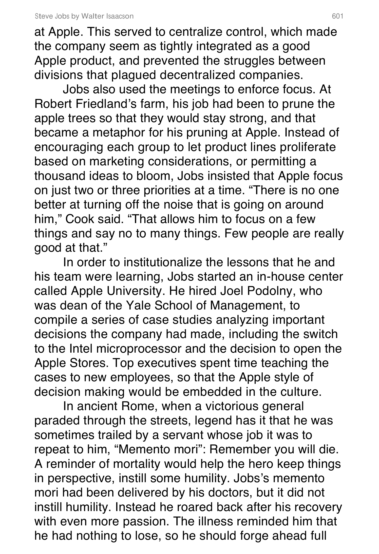 Apple Steve Jobs Biography by Walter Isaacson — page 619