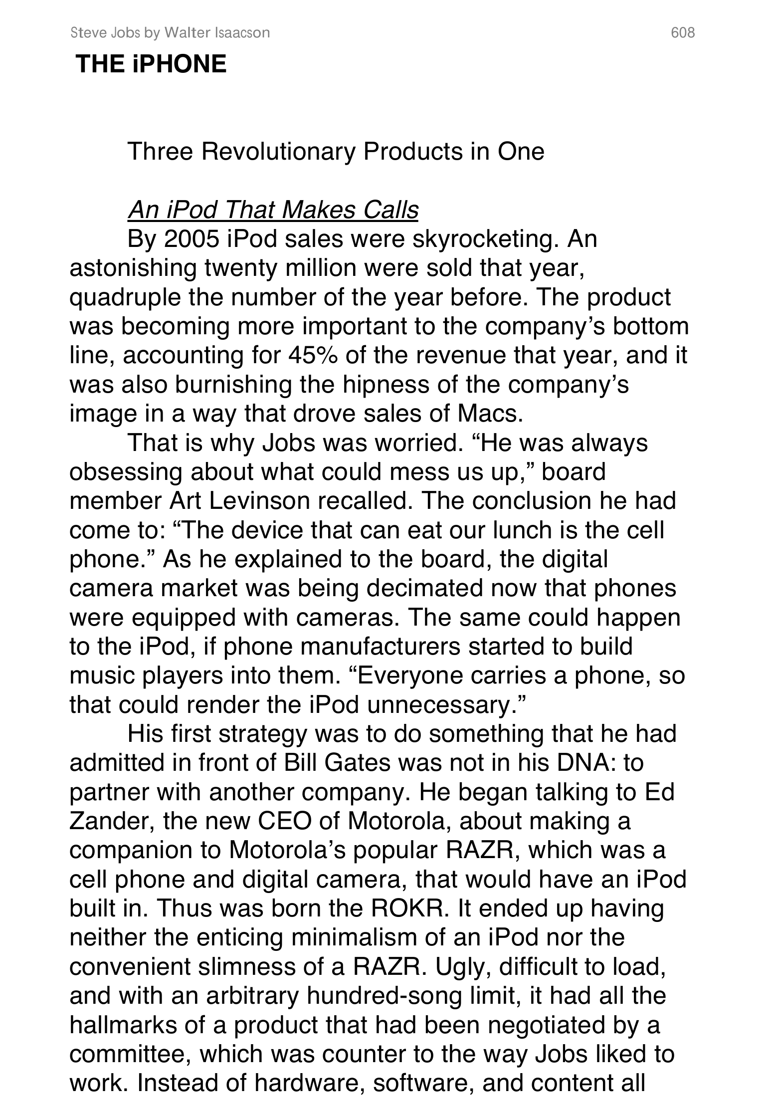 Apple Steve Jobs Biography by Walter Isaacson — page 626