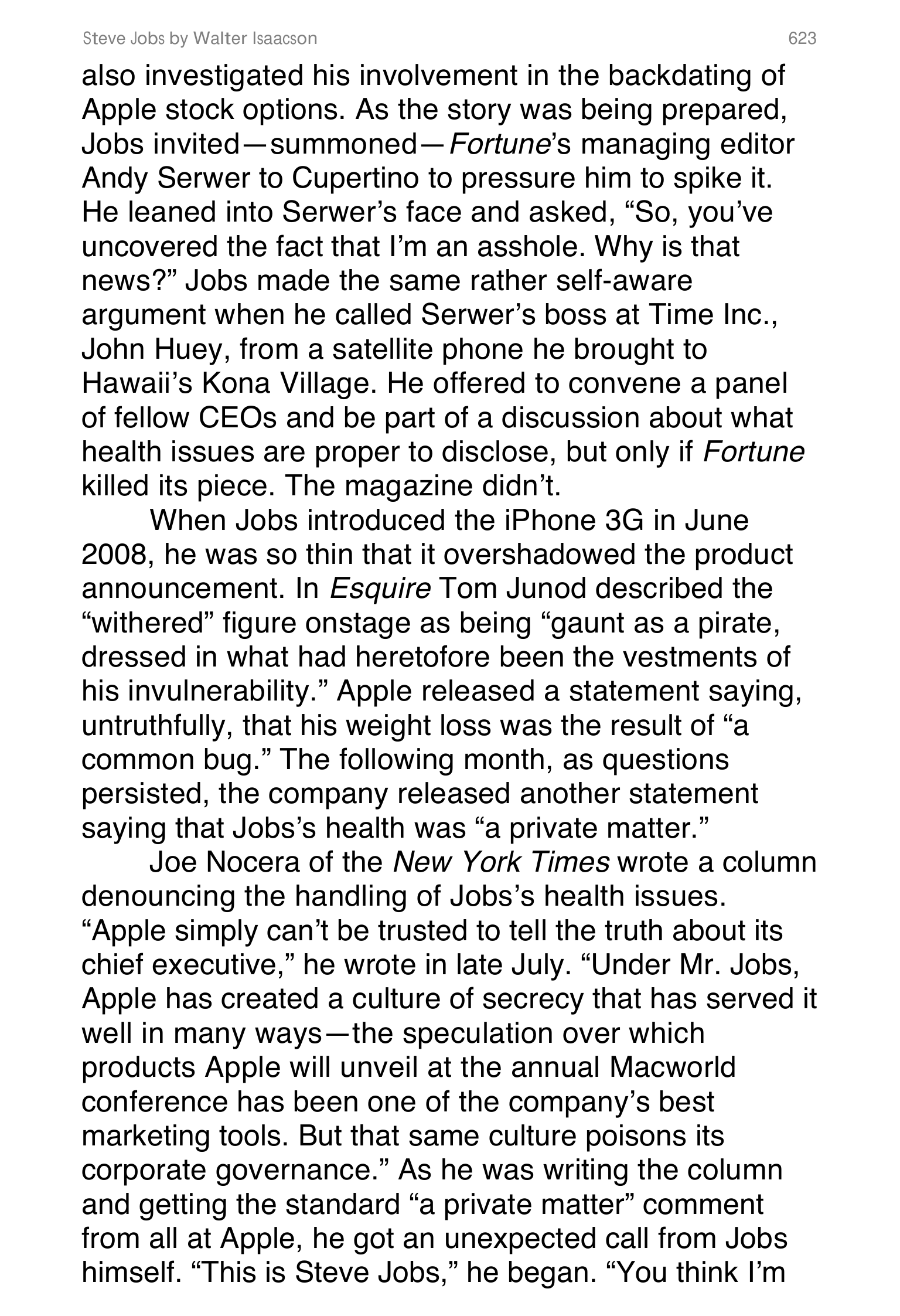 Apple Steve Jobs Biography by Walter Isaacson — page 641