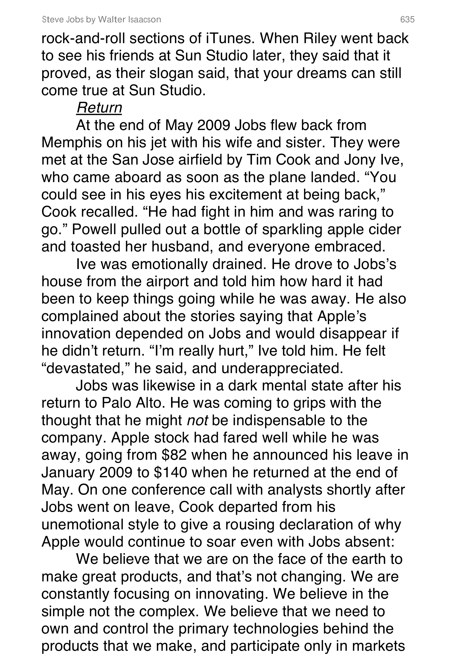 Apple Steve Jobs Biography by Walter Isaacson — page 653