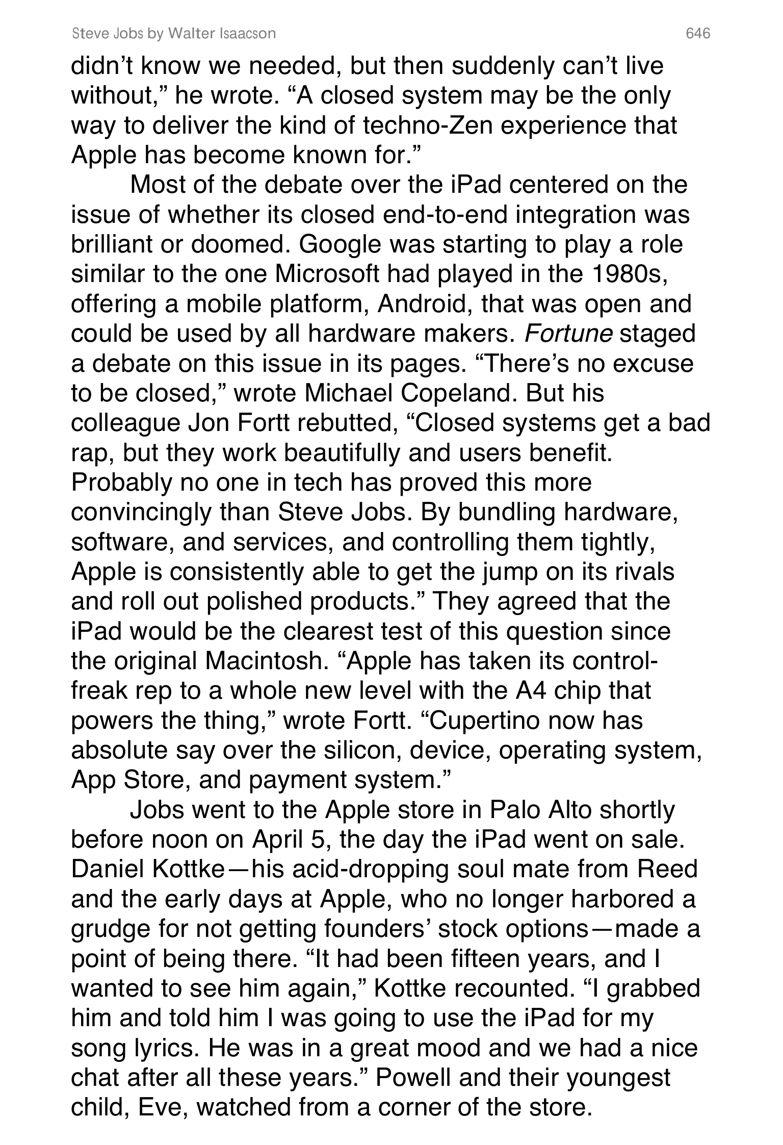 Apple Steve Jobs Biography by Walter Isaacson — page 664