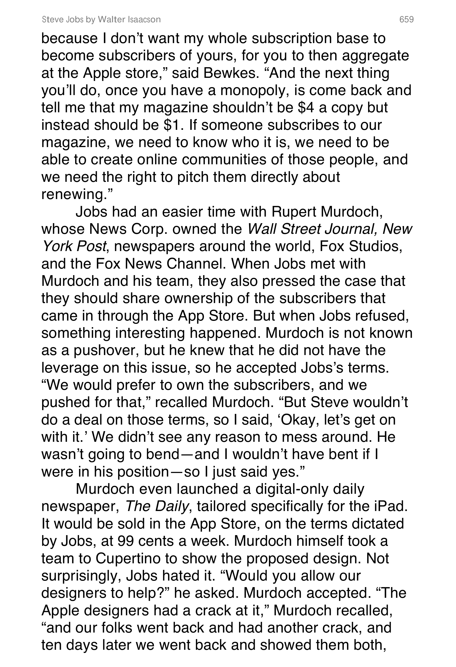 Apple Steve Jobs Biography by Walter Isaacson — page 677