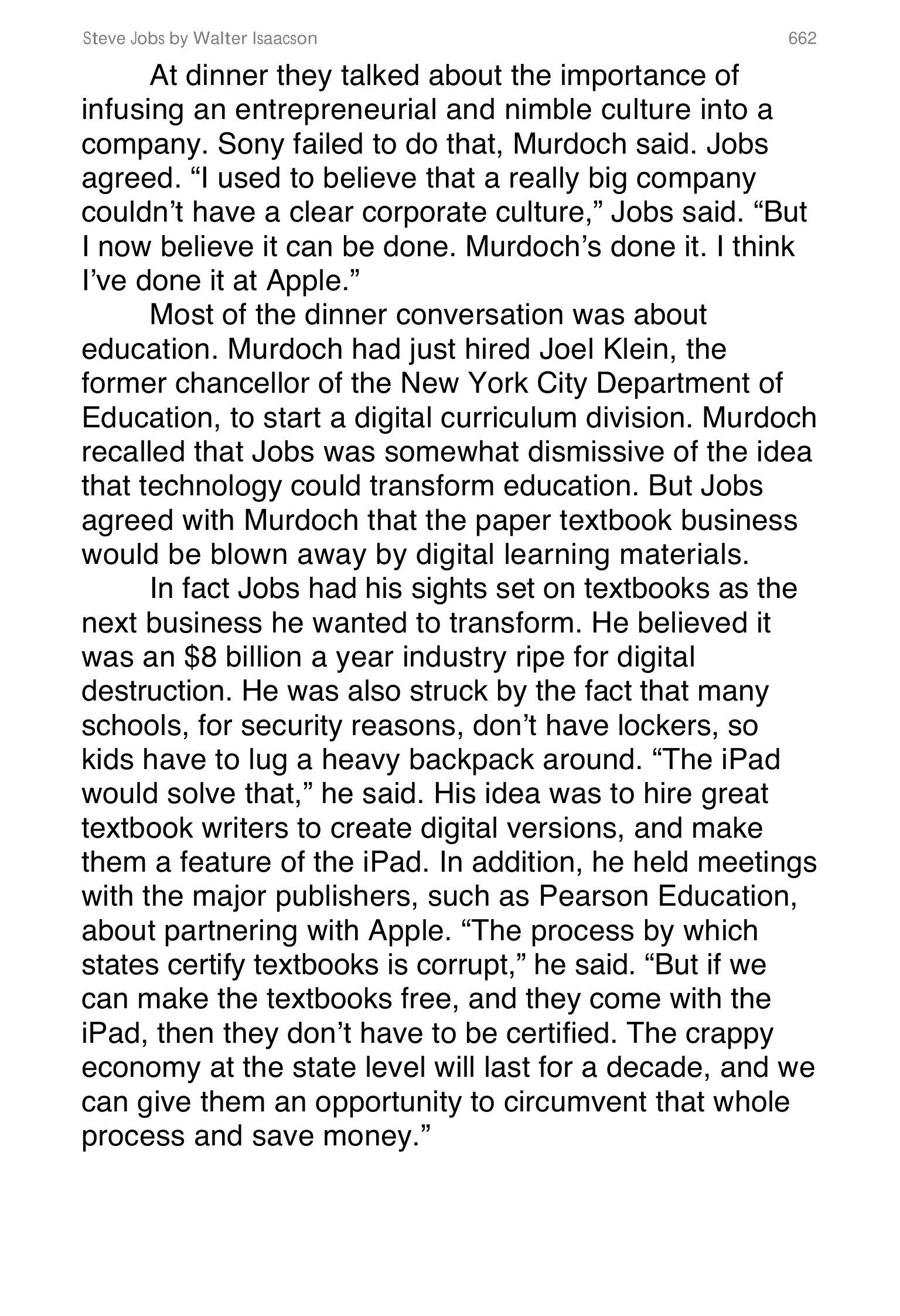 Apple Steve Jobs Biography by Walter Isaacson — page 680
