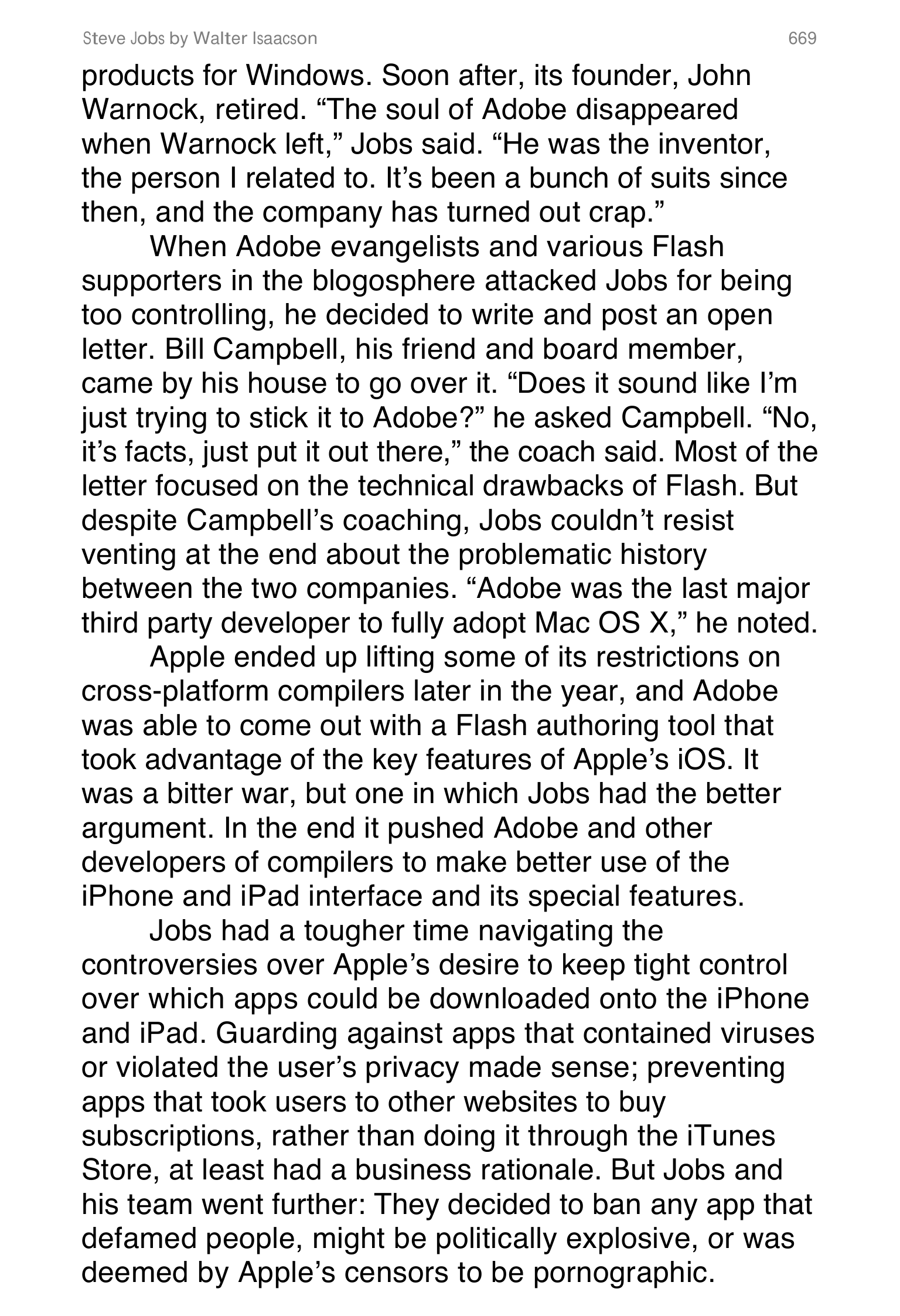 Apple Steve Jobs Biography by Walter Isaacson — page 687