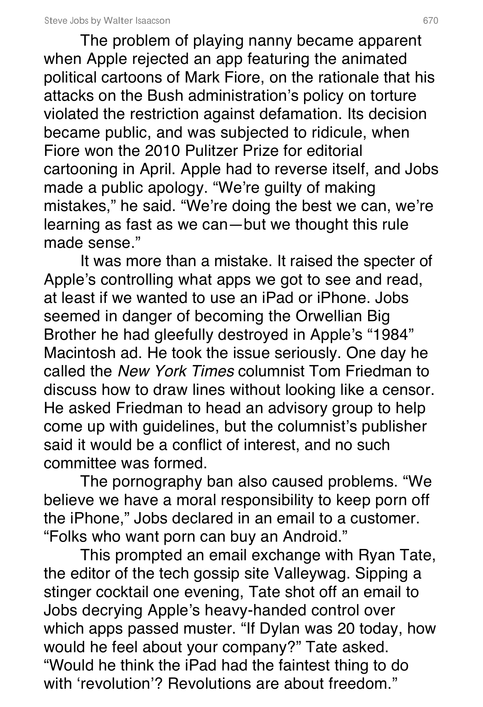 Apple Steve Jobs Biography by Walter Isaacson — page 688