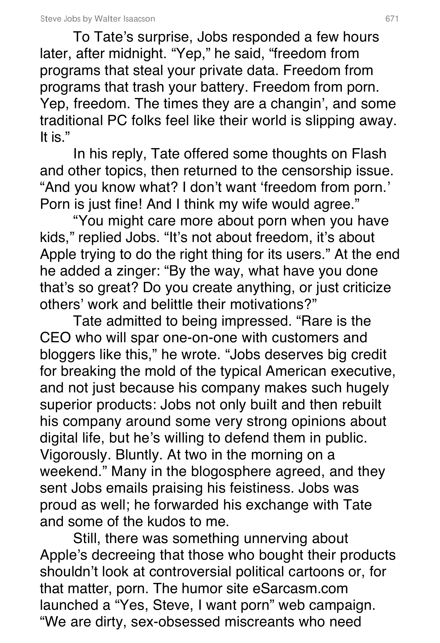 Apple Steve Jobs Biography by Walter Isaacson — page 689