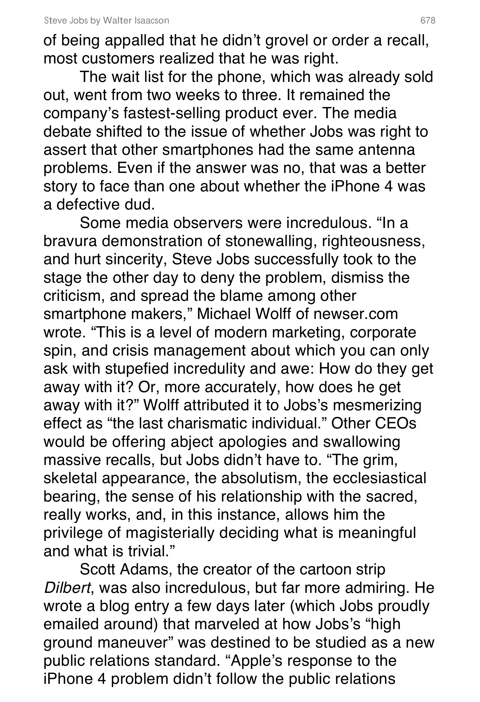 Apple Steve Jobs Biography by Walter Isaacson — page 696