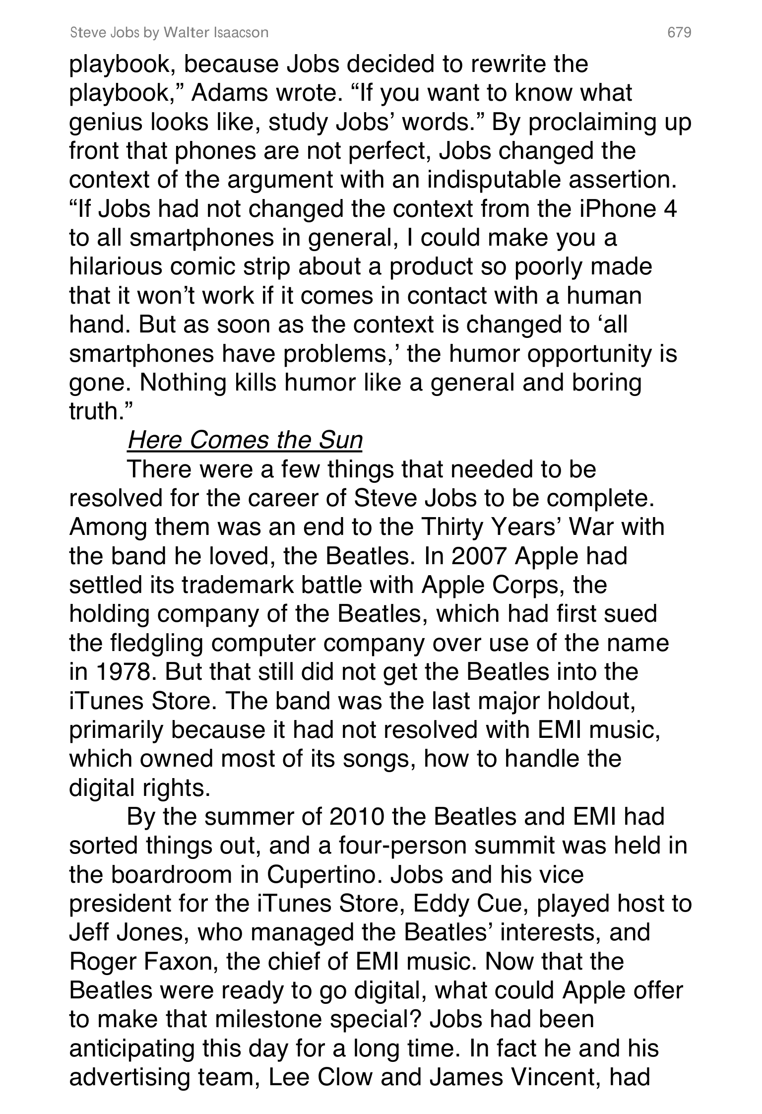 Apple Steve Jobs Biography by Walter Isaacson — page 697