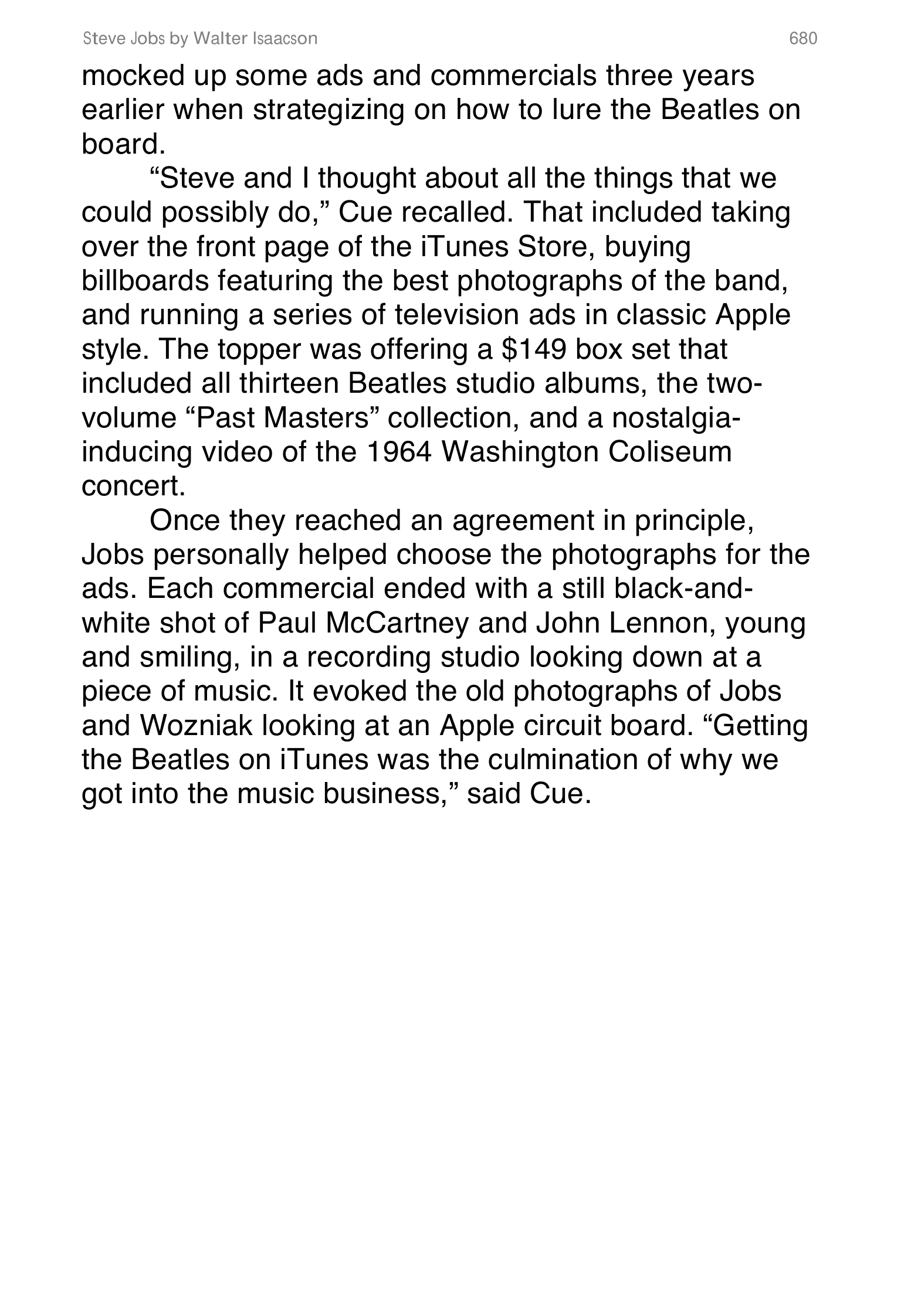 Apple Steve Jobs Biography by Walter Isaacson — page 698